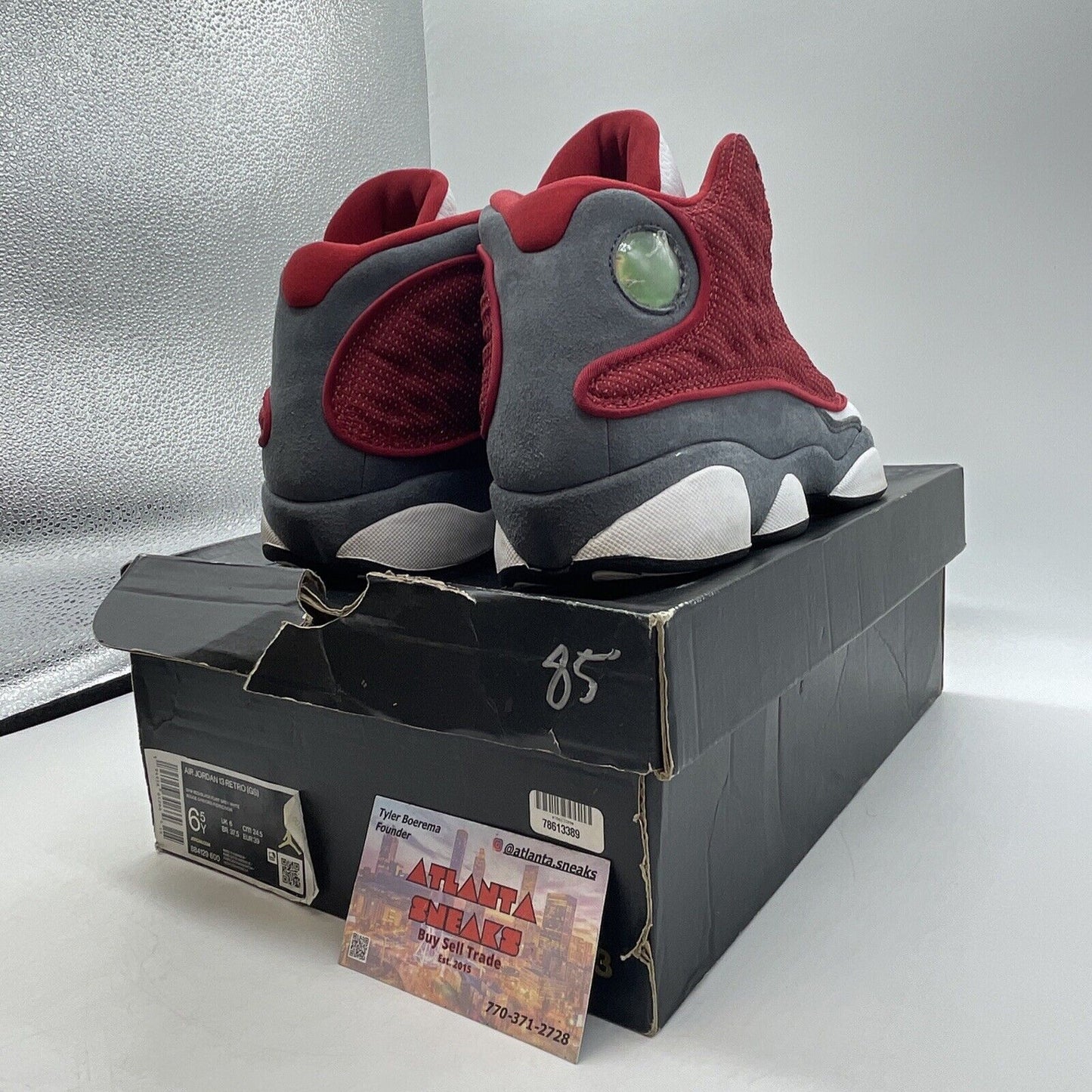 Size 6.5Y - Jordan 13 Red/White - DJ5982600 Red Grey White Black (884129-600)