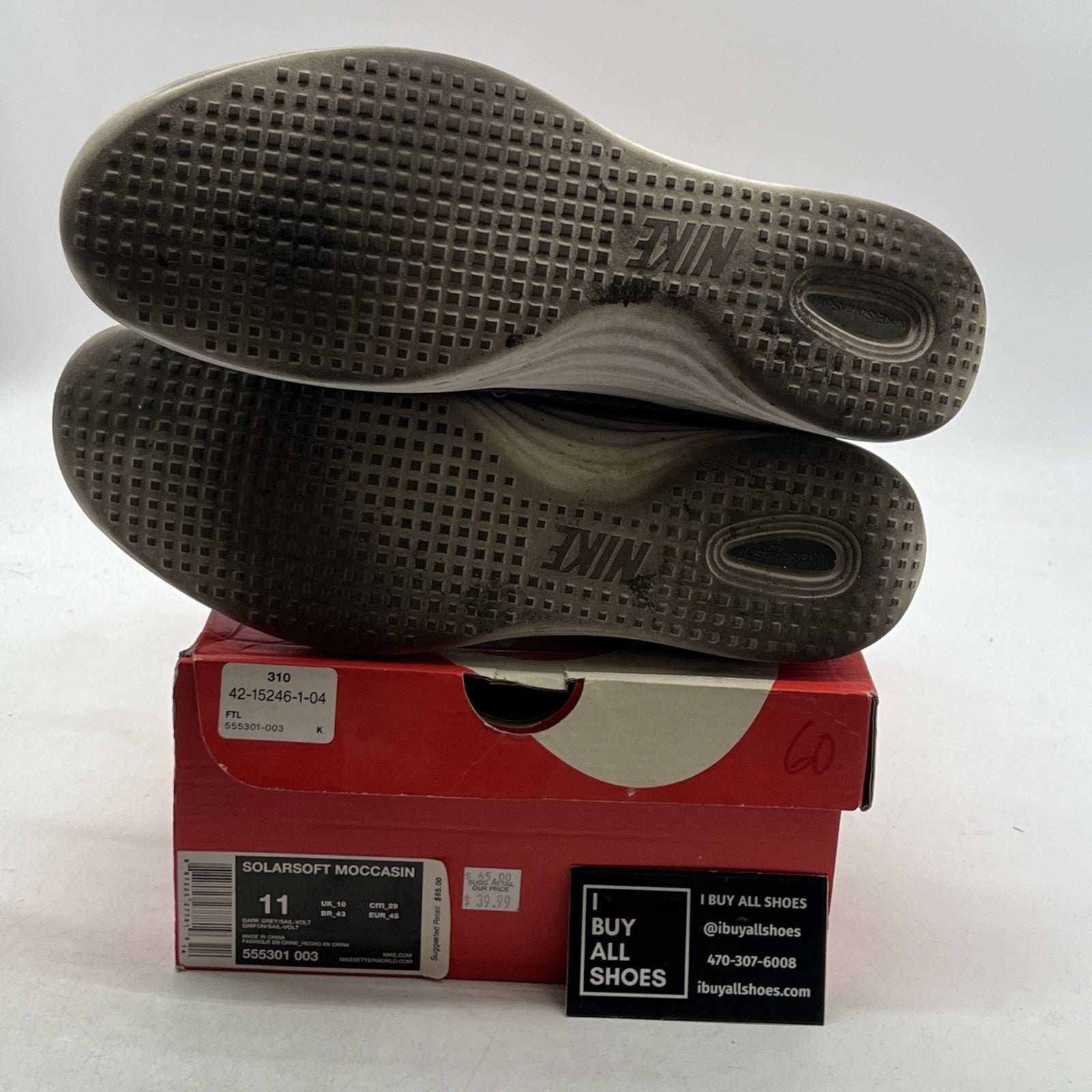 Size 11 - Nike Solarsoft Moccasin 2 Running Sneaker (555301-003)