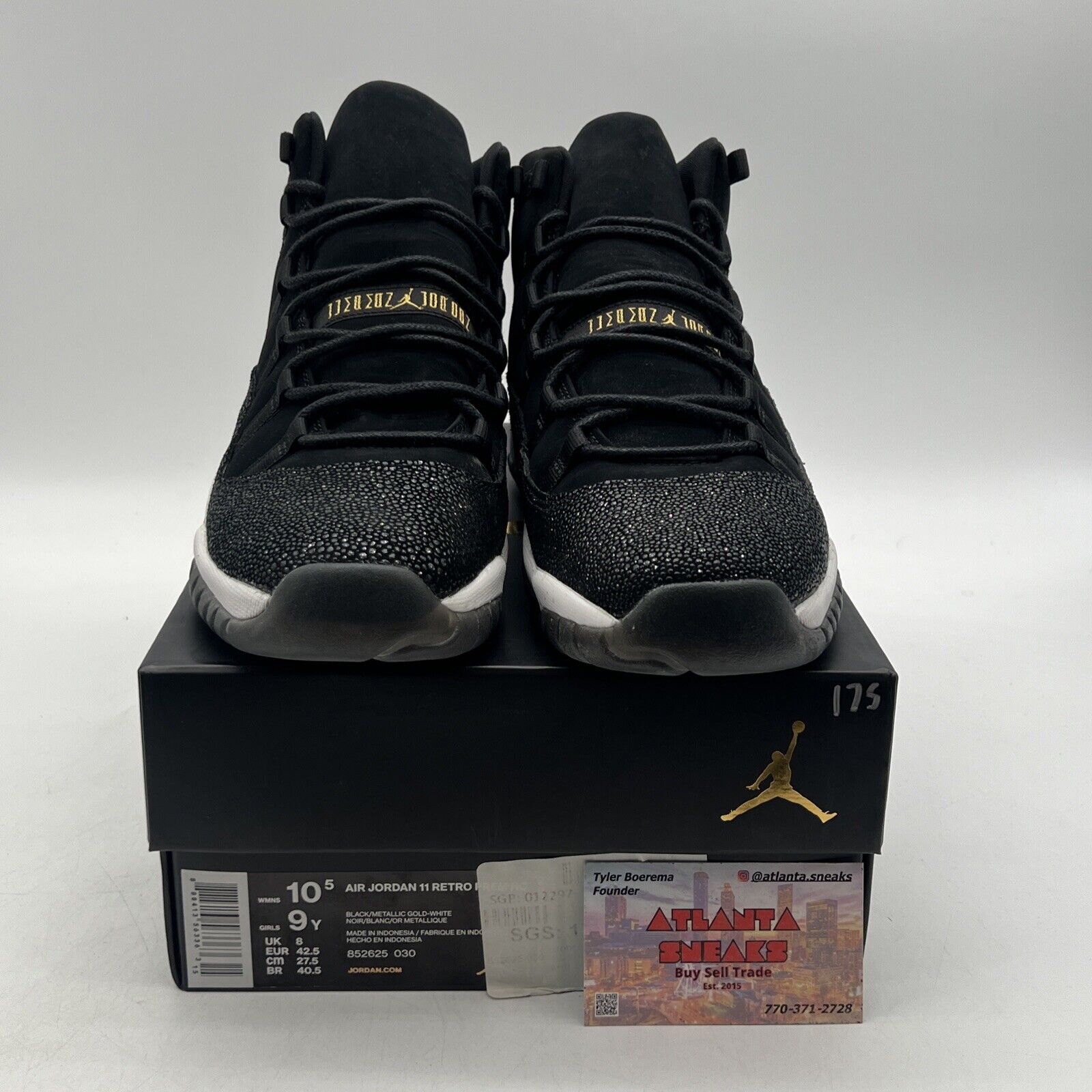 Size 10.5W - Air Jordan 11 Retro Premium GS heiress Suede White (852625-030)