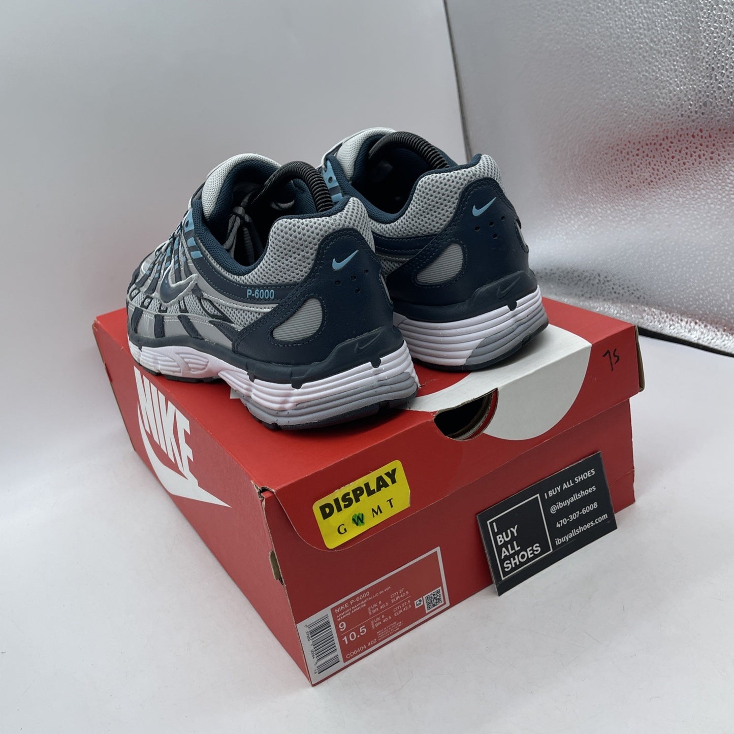 Size 9 - Nike P-6000 Armory Navy Flat Silver (CD6404-402)