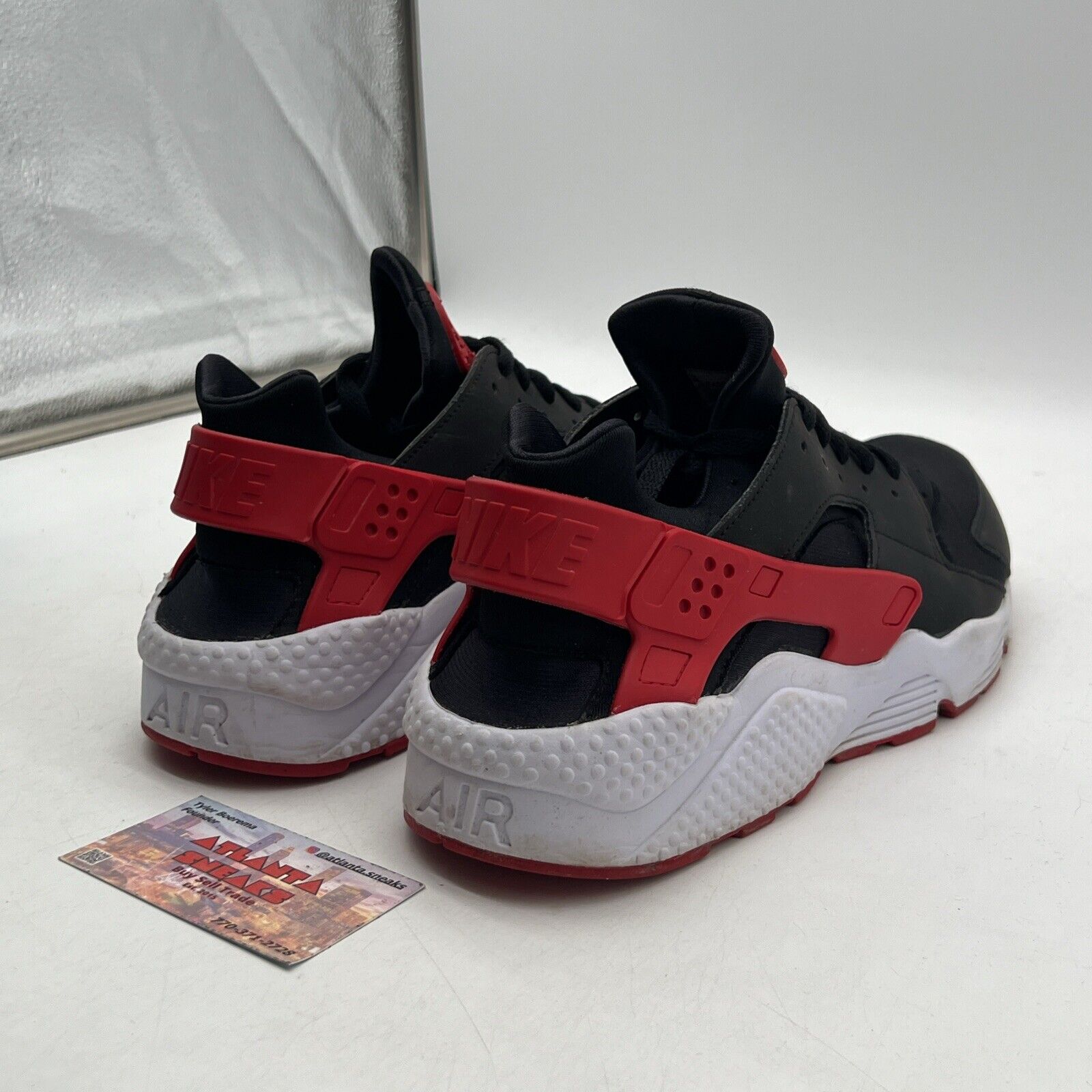 Size 12.5 - Nike Air Huarache Nike ID Black Red White (777330-972)