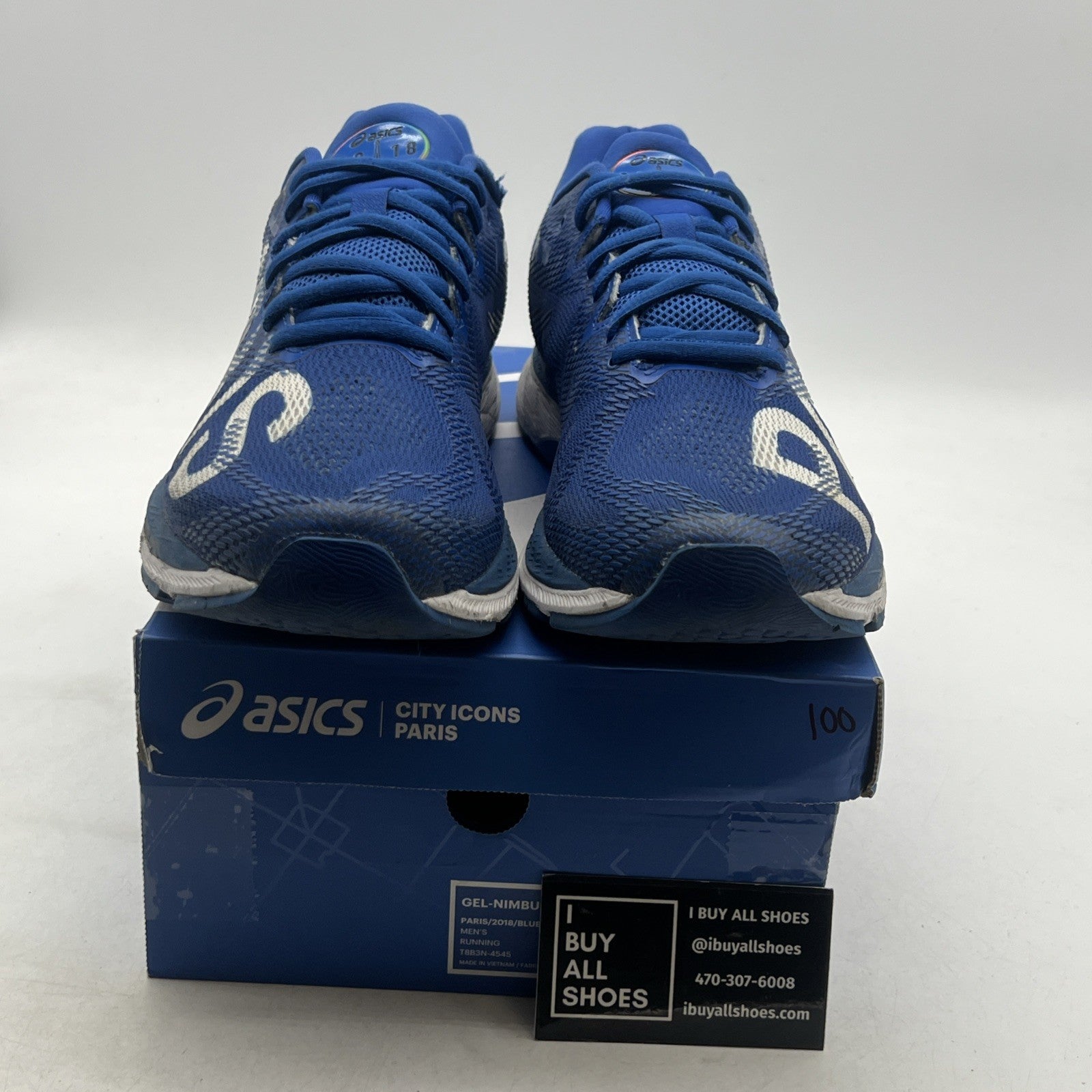 Size 11.5W - Asics Gel Nimbus 20 2018 Paris Marathon Running (T8B3N-4545)