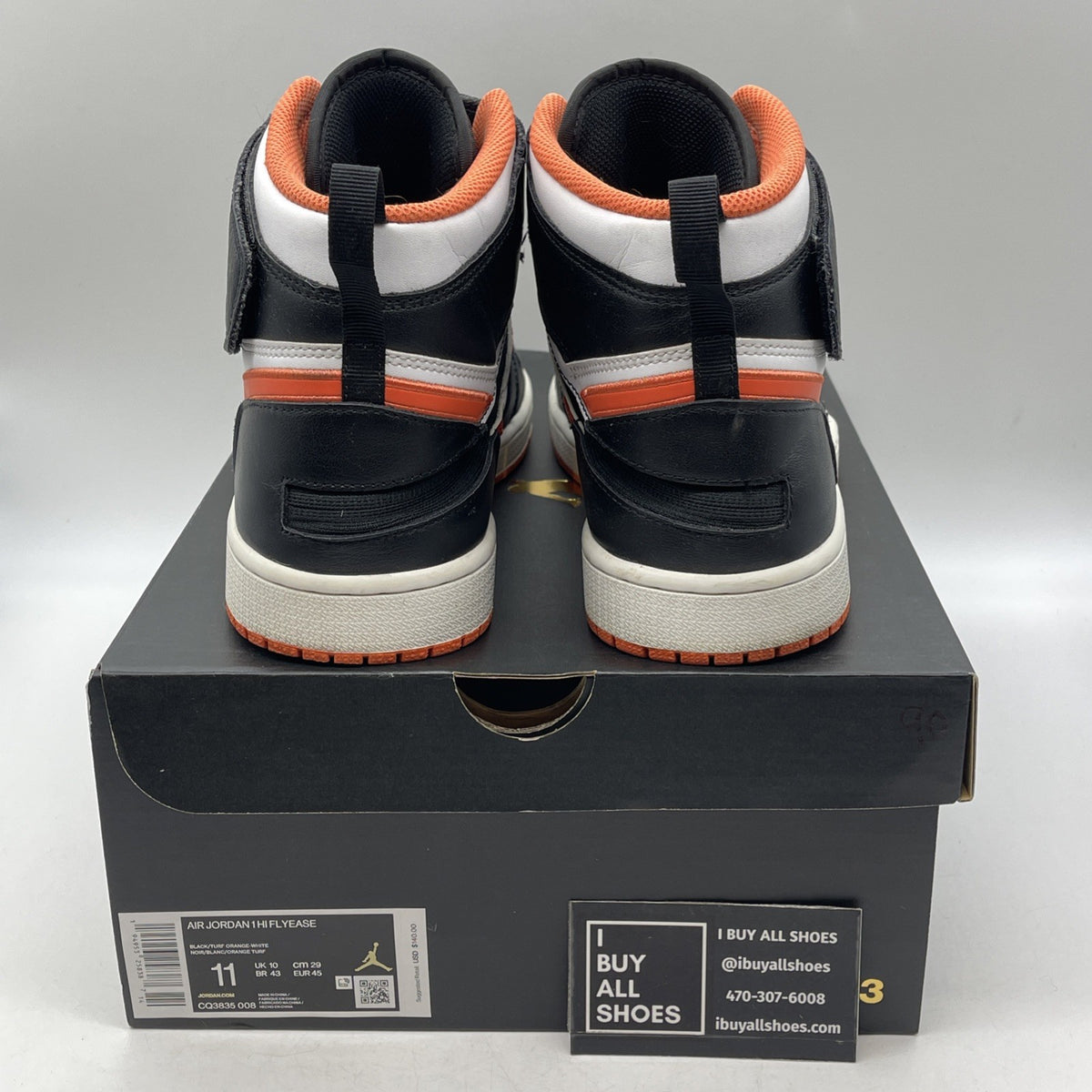 Size 11 - Air Jordan 1 FlyEase High Turf Orange (CQ3835-008)