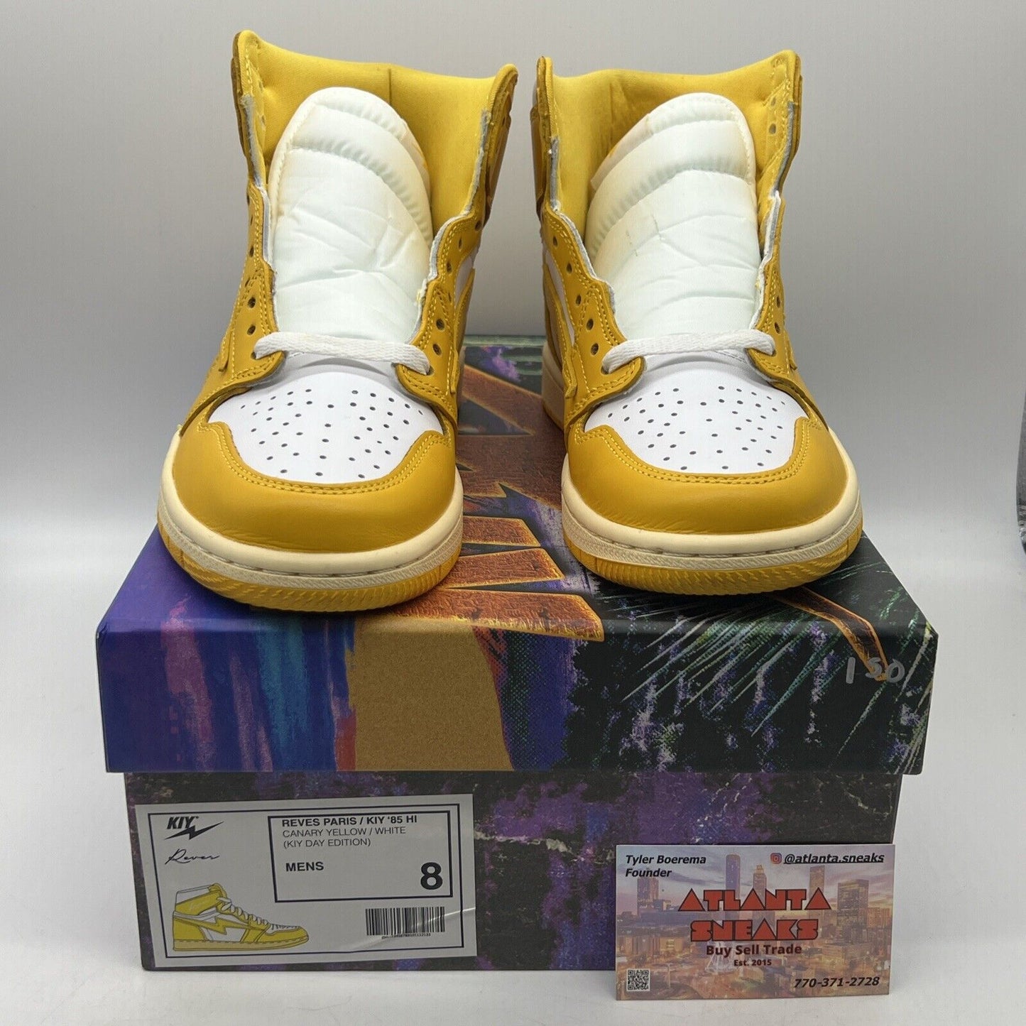 KIY REVES PARIS / '85 HI KIY DAY EDITION CANARY YELLOW OFF WHITE 1 POLLEN Size 8