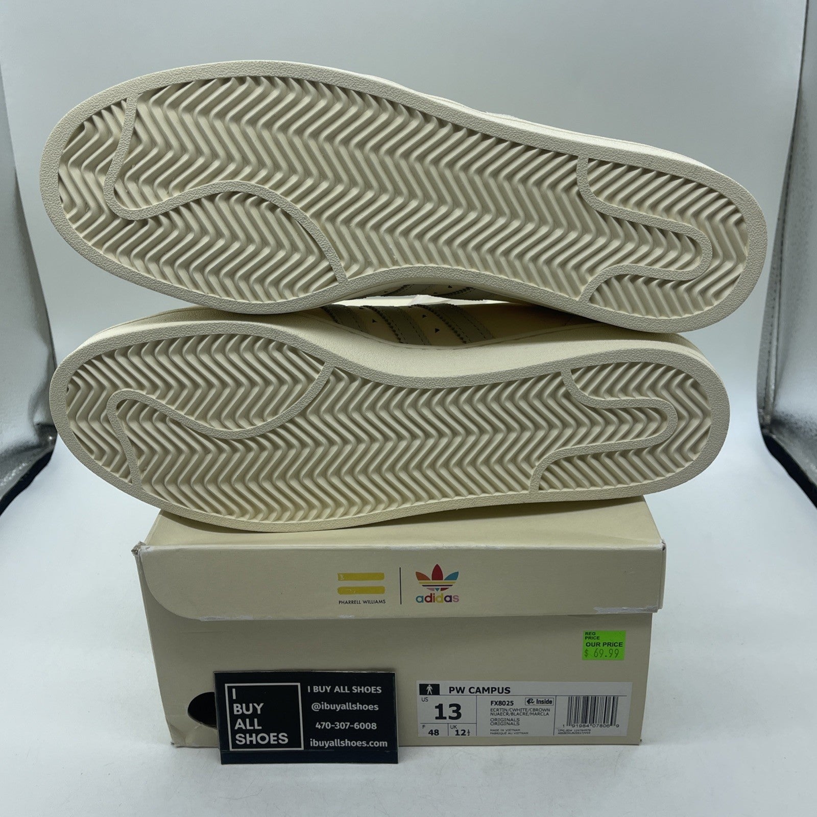 Size 13 - Pharrell Williams x Adidas Campus Ecru Tint (FX8025)