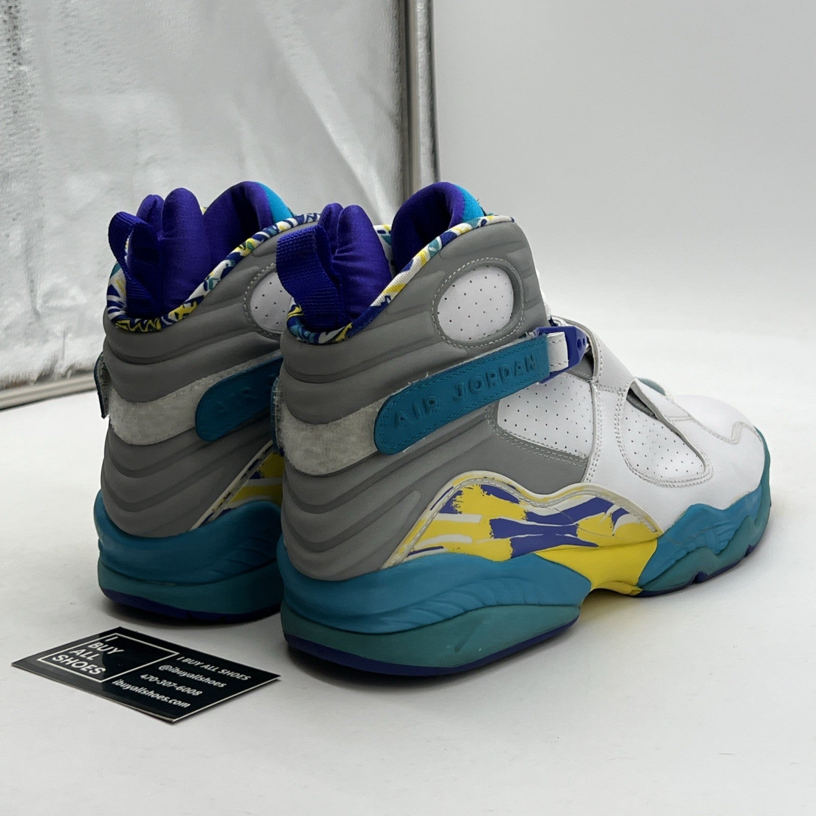 Size 11 - Air Jordan 8 Retro White Aqua W (316836-161)