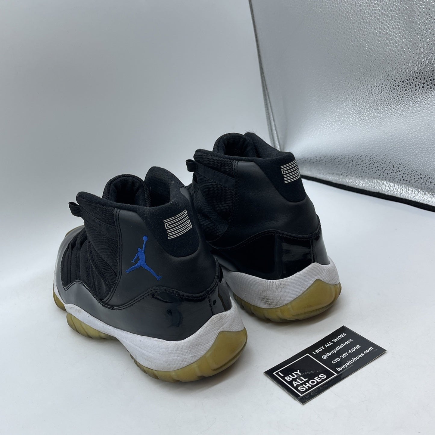 Size 13 - Air Jordan 11 Retro 2009 Space Jam Black Leather (378037-041)