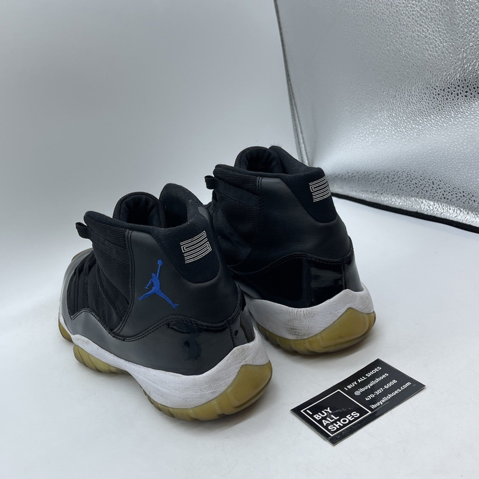 Size 13 - Air Jordan 11 Retro 2009 Space Jam Black Leather (378037-041)