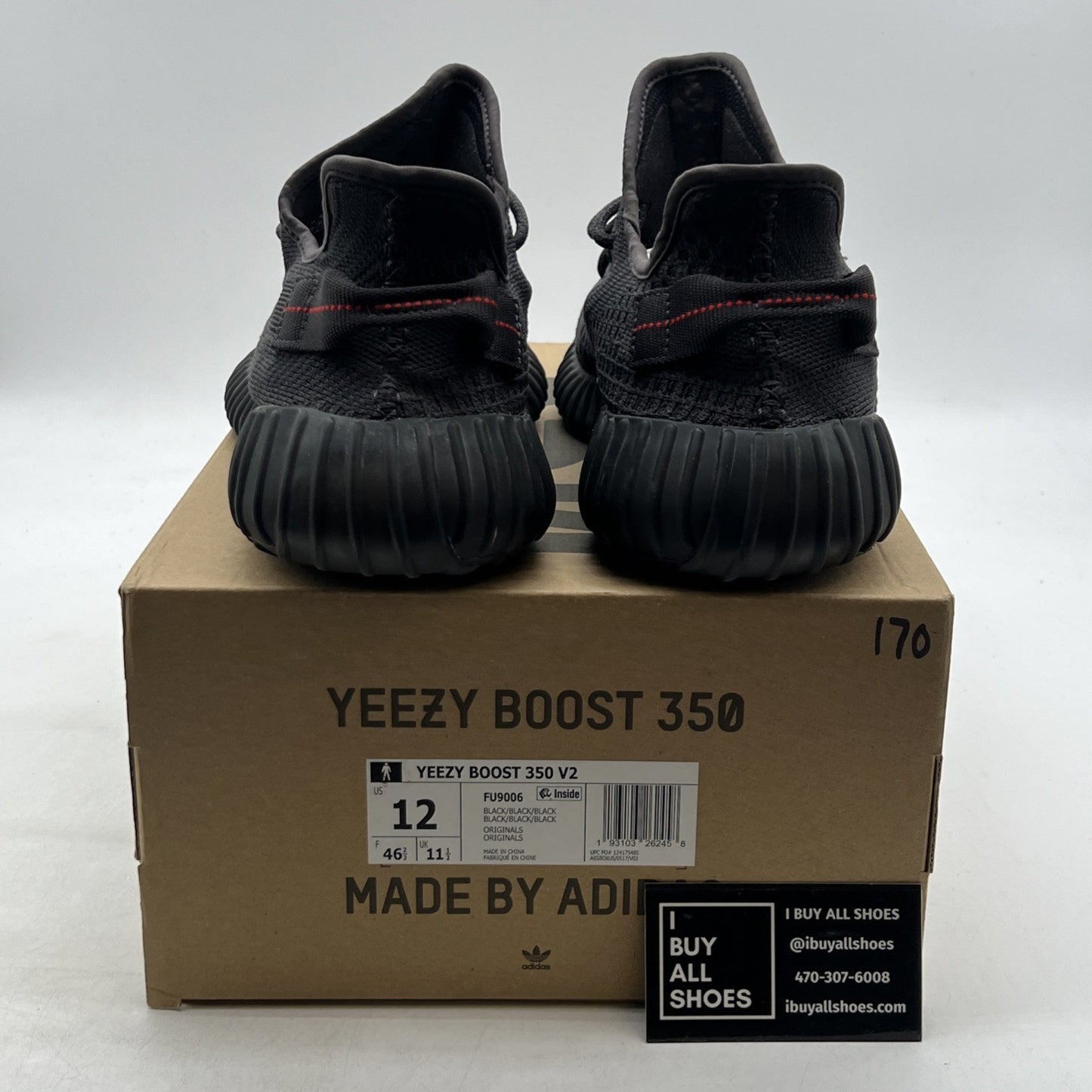 Size 12 - adidas Yeezy Boost 350 V2 Low Black Non-Reflective (FU9006)