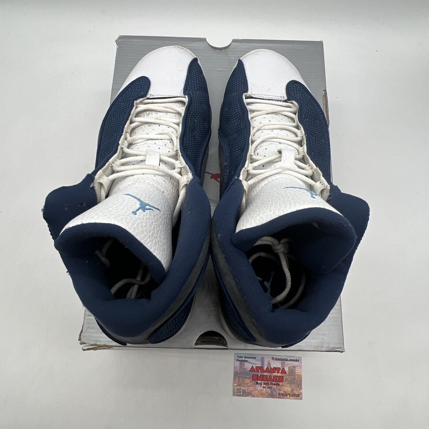 Size 11 - Jordan 13 Retro Mid Flint Blue White Grey Suede Leather (414571-404)