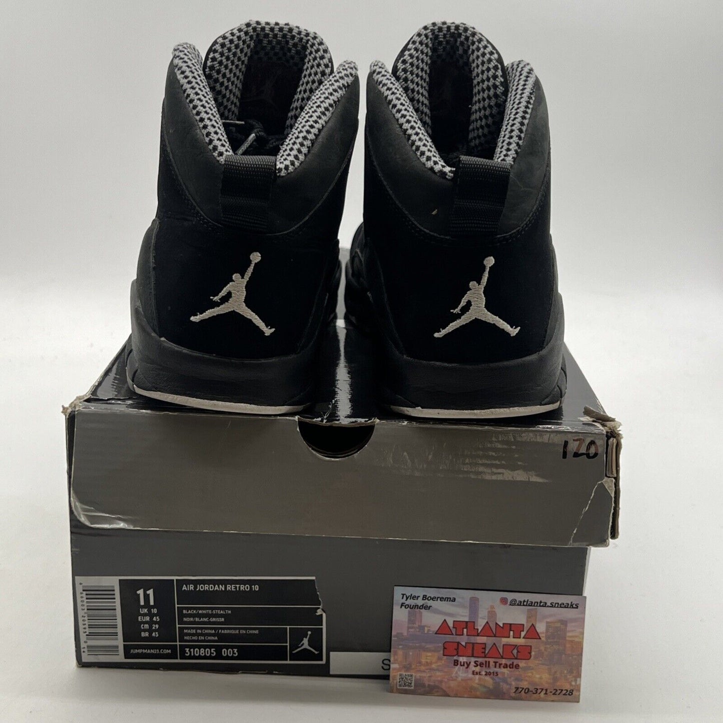 Size 11 - Air Jordan 10 Retro Stealth (310805-003)