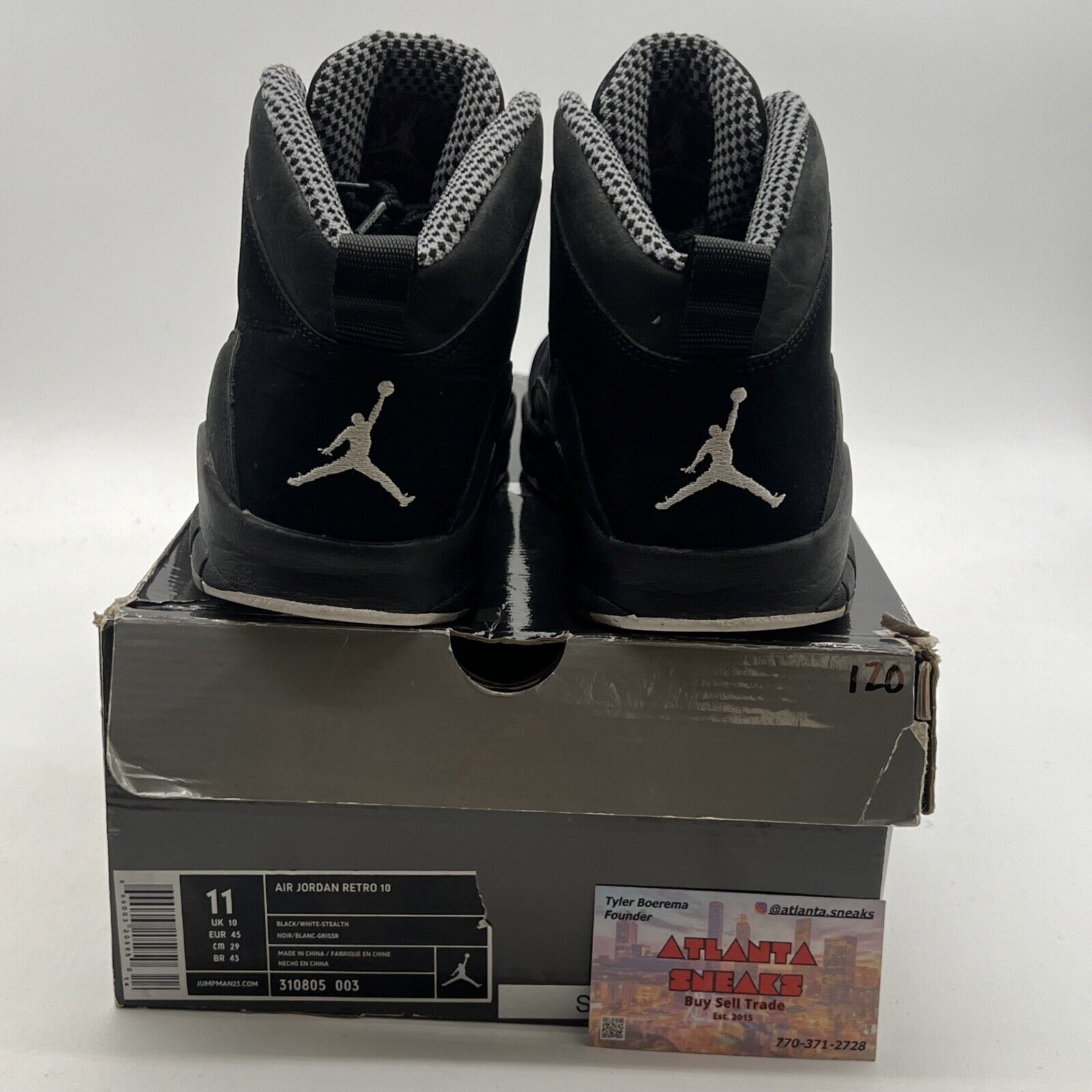 Size 11 - Air Jordan 10 Retro Stealth (310805-003)