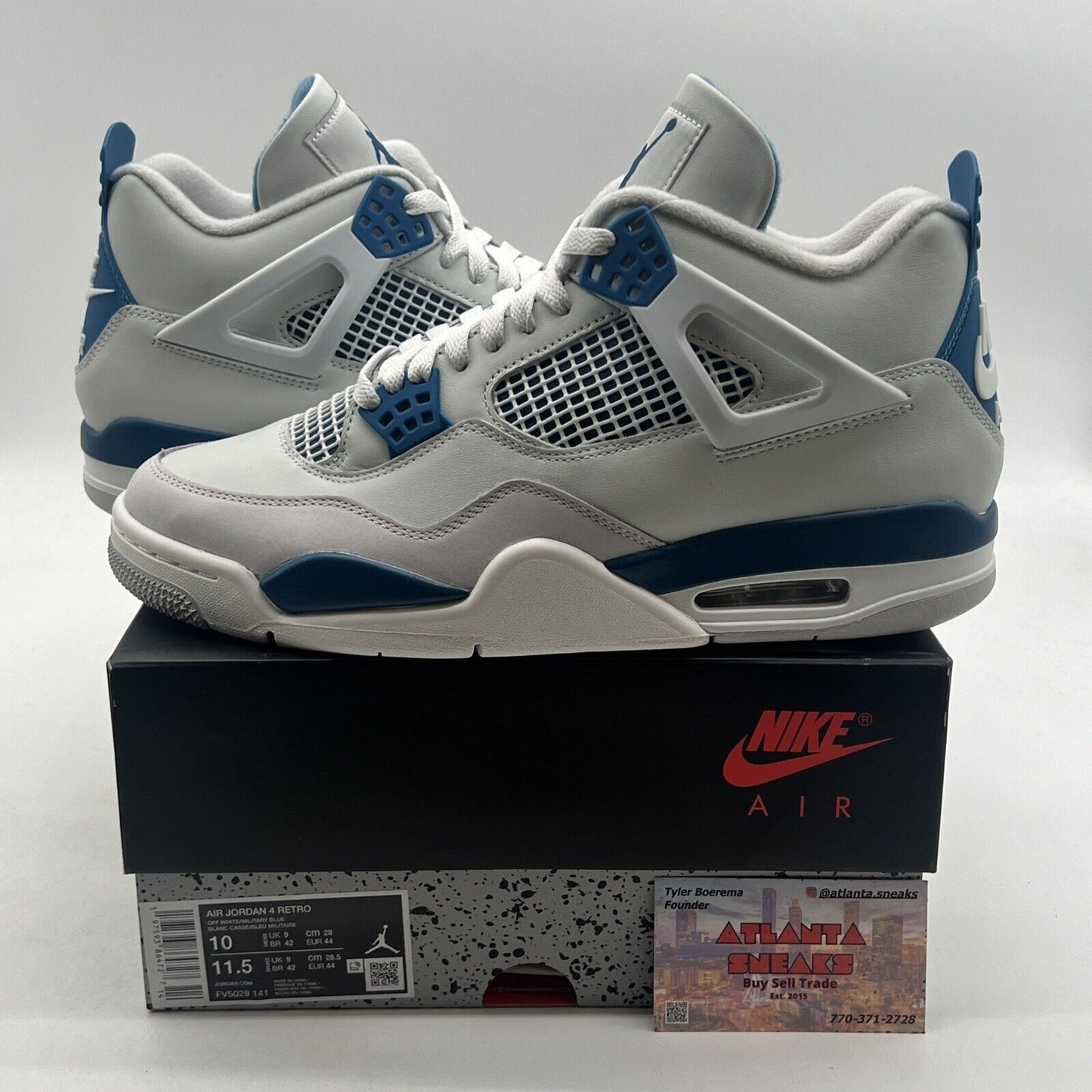 Size 10 - Air Jordan 4 Retro 2024 Military Blue (FV5029-141)