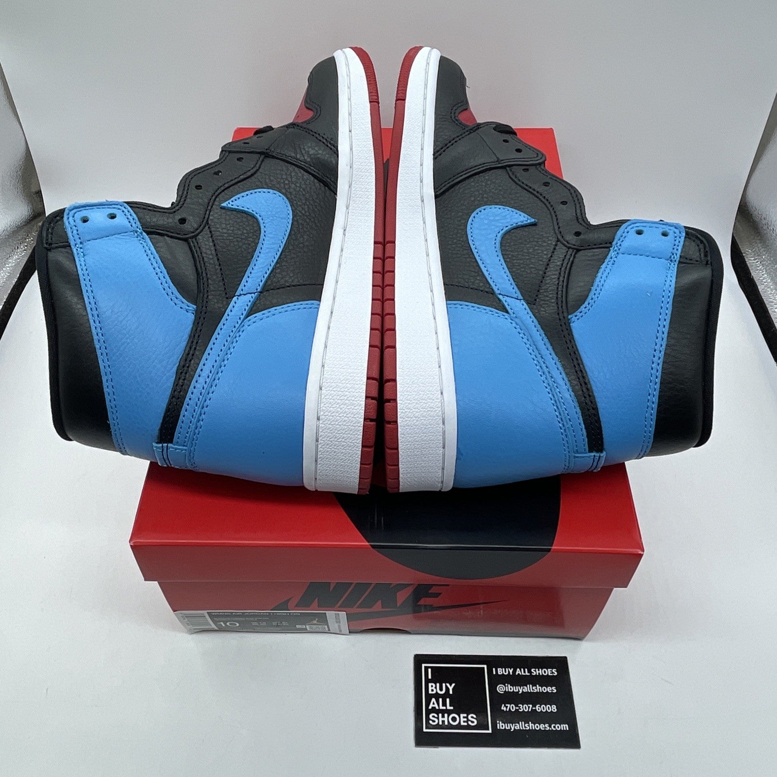 Size 10 - Jordan 1 High OG UNC To Chicago Black Red Blue Leather (CD0461-046)