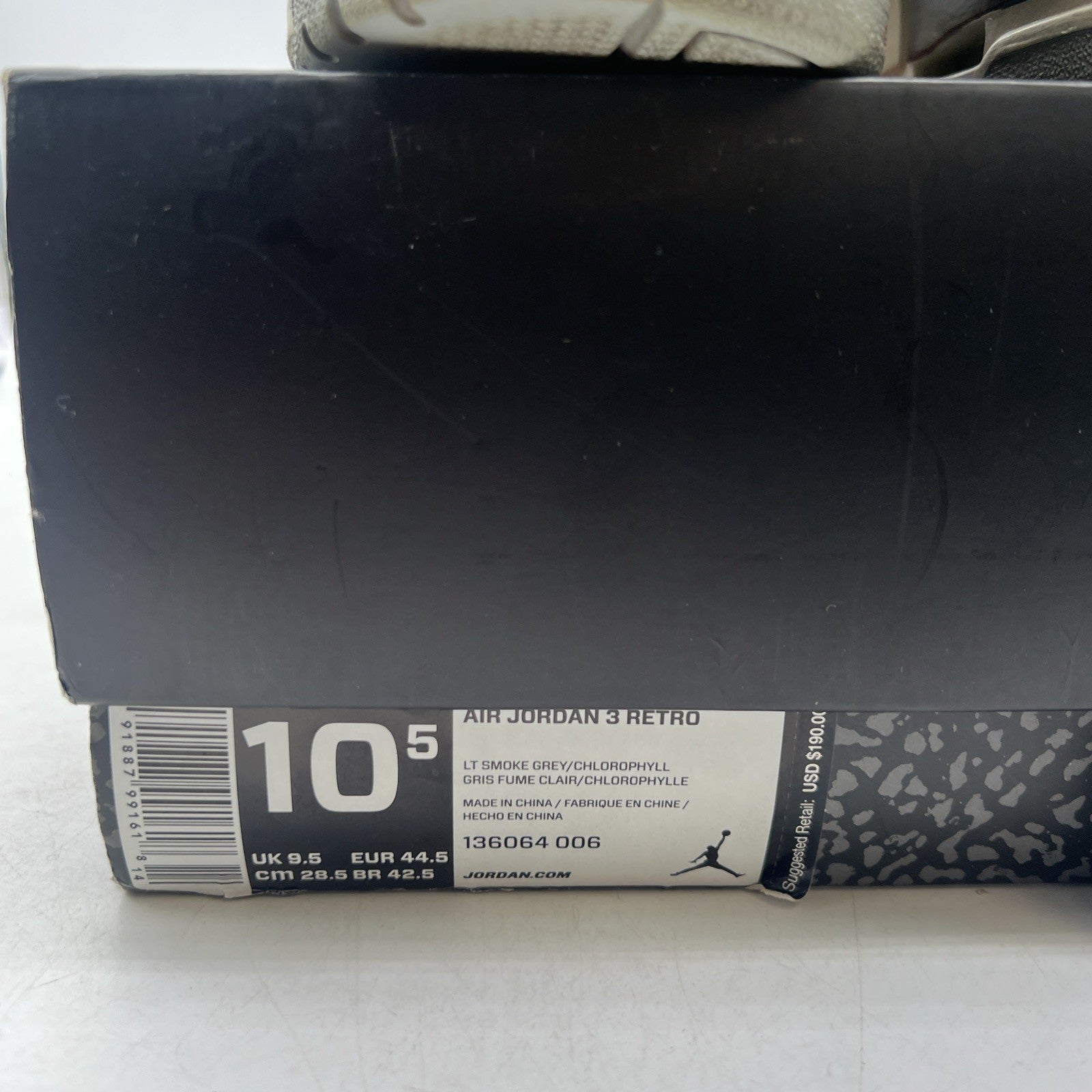 Size 10.5 - Air Jordan 3 Retro Chlorophyll (136064-006)