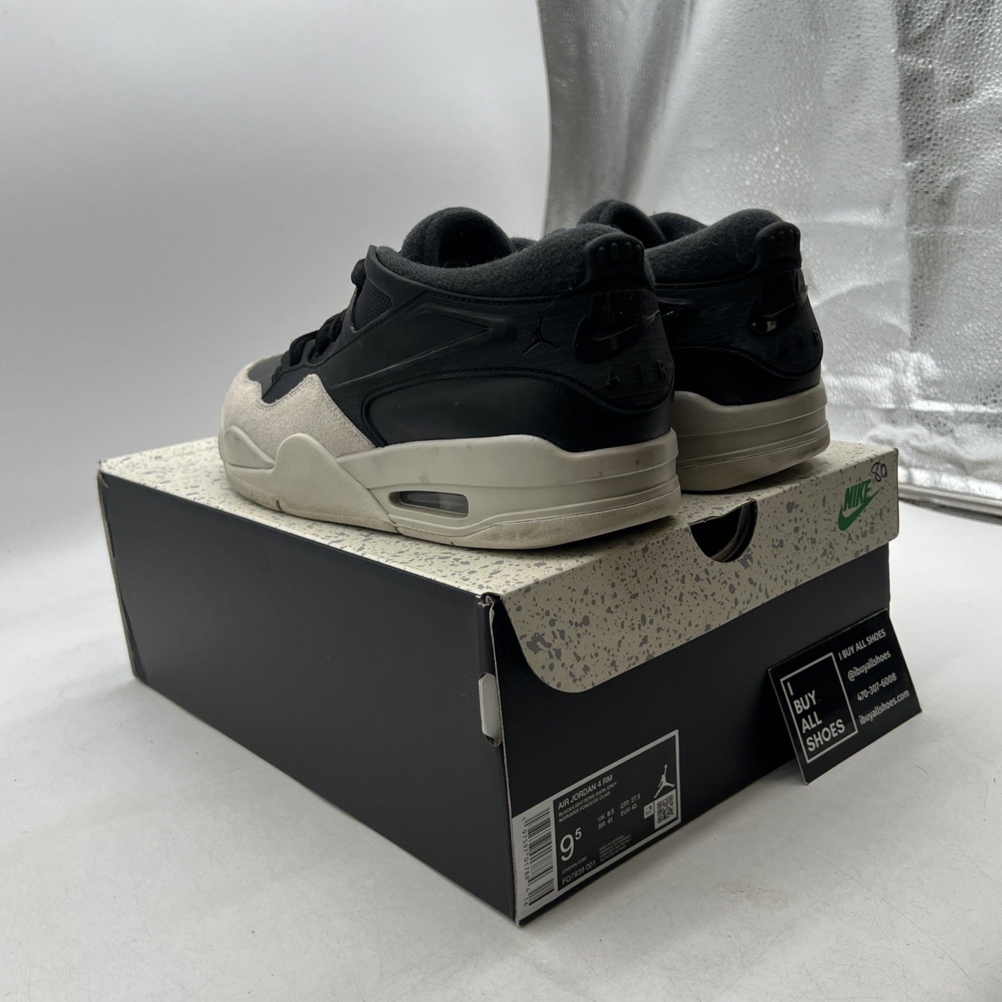 Size 9.5 - Air Jordan 4 RM Black Light Bone (FQ7939-001)