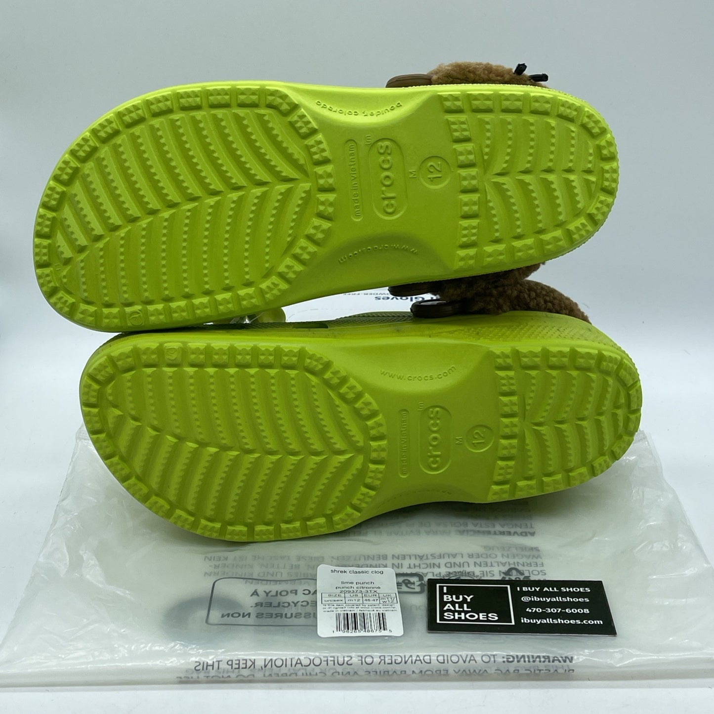 Size 12 - DreamWorks x Crocs Classic Clog Shrek Green Brown Suede (209373-3TX )