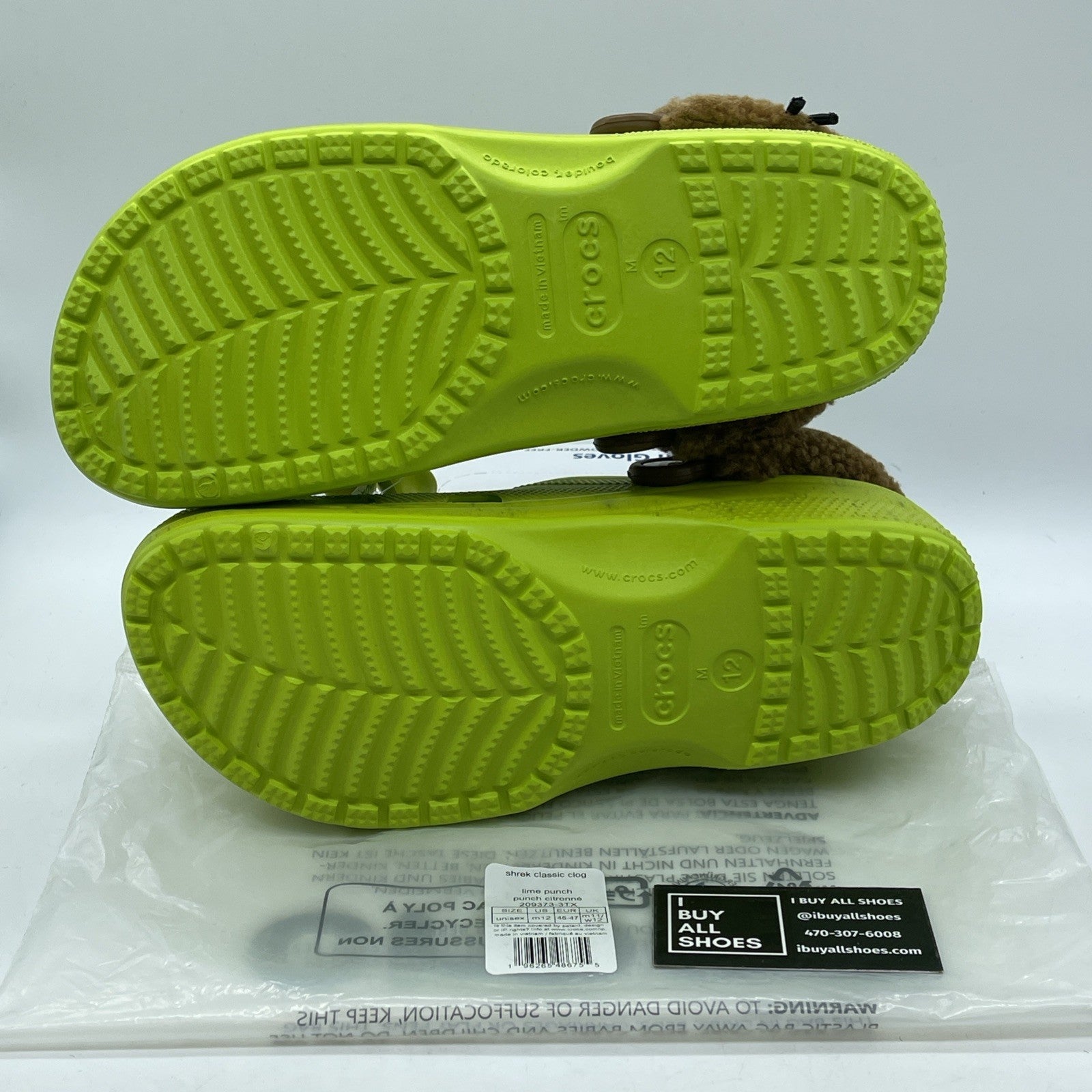 Size 12 - DreamWorks x Crocs Classic Clog Shrek Green Brown Suede (209373-3TX )