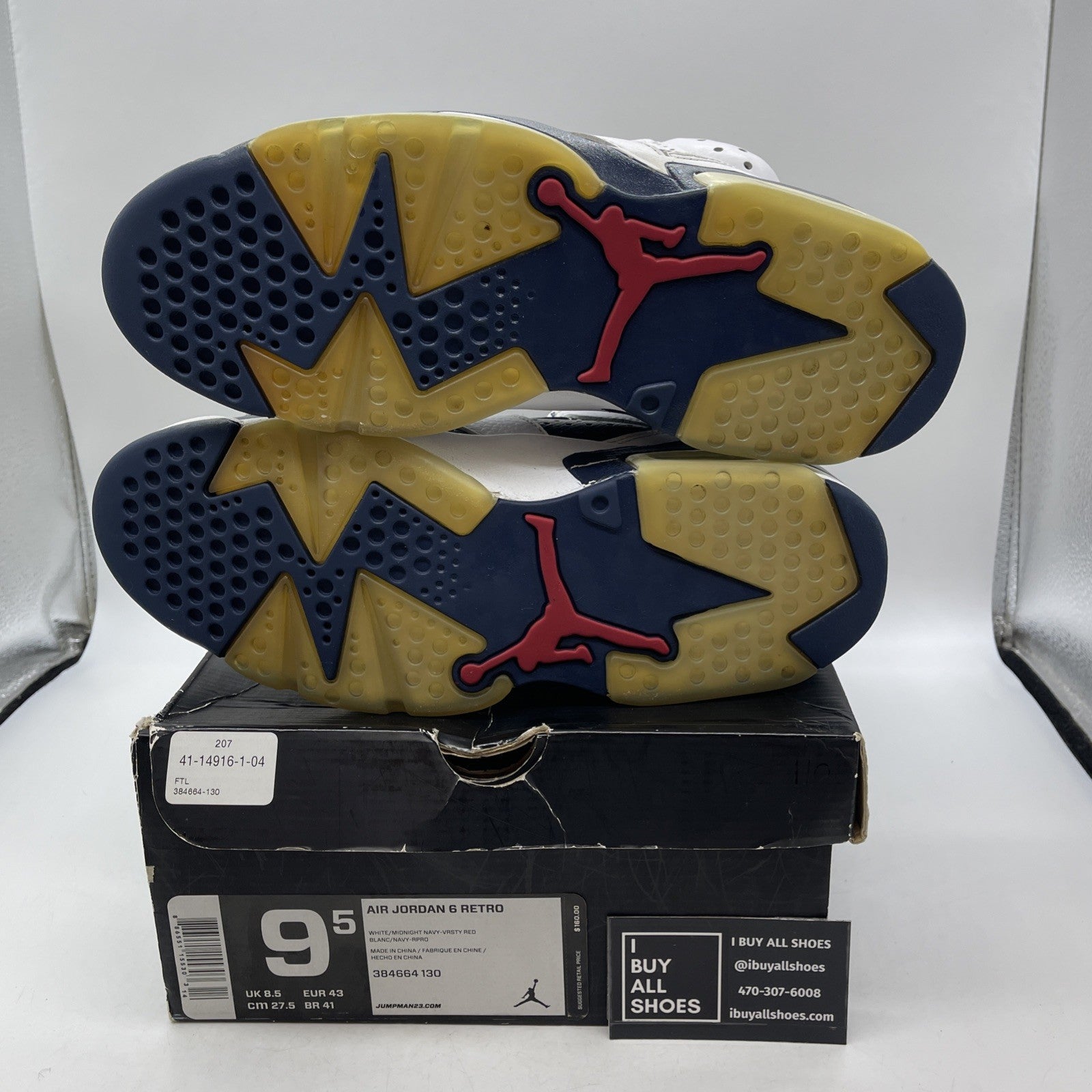 Size 9.5 - Air Jordan 6 Retro 2012 Olympic (384664-130)
