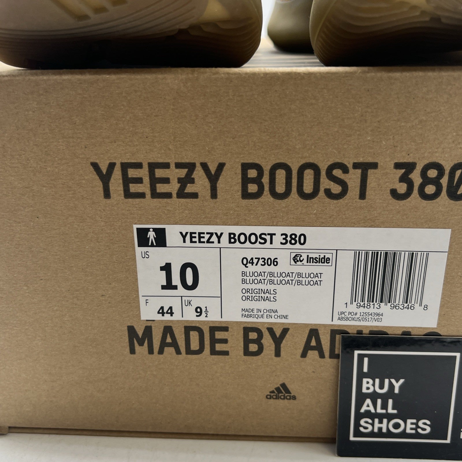 Size 10 - adidas Yeezy Boost 380 Blue Oat Non-Reflective (Q47306)
