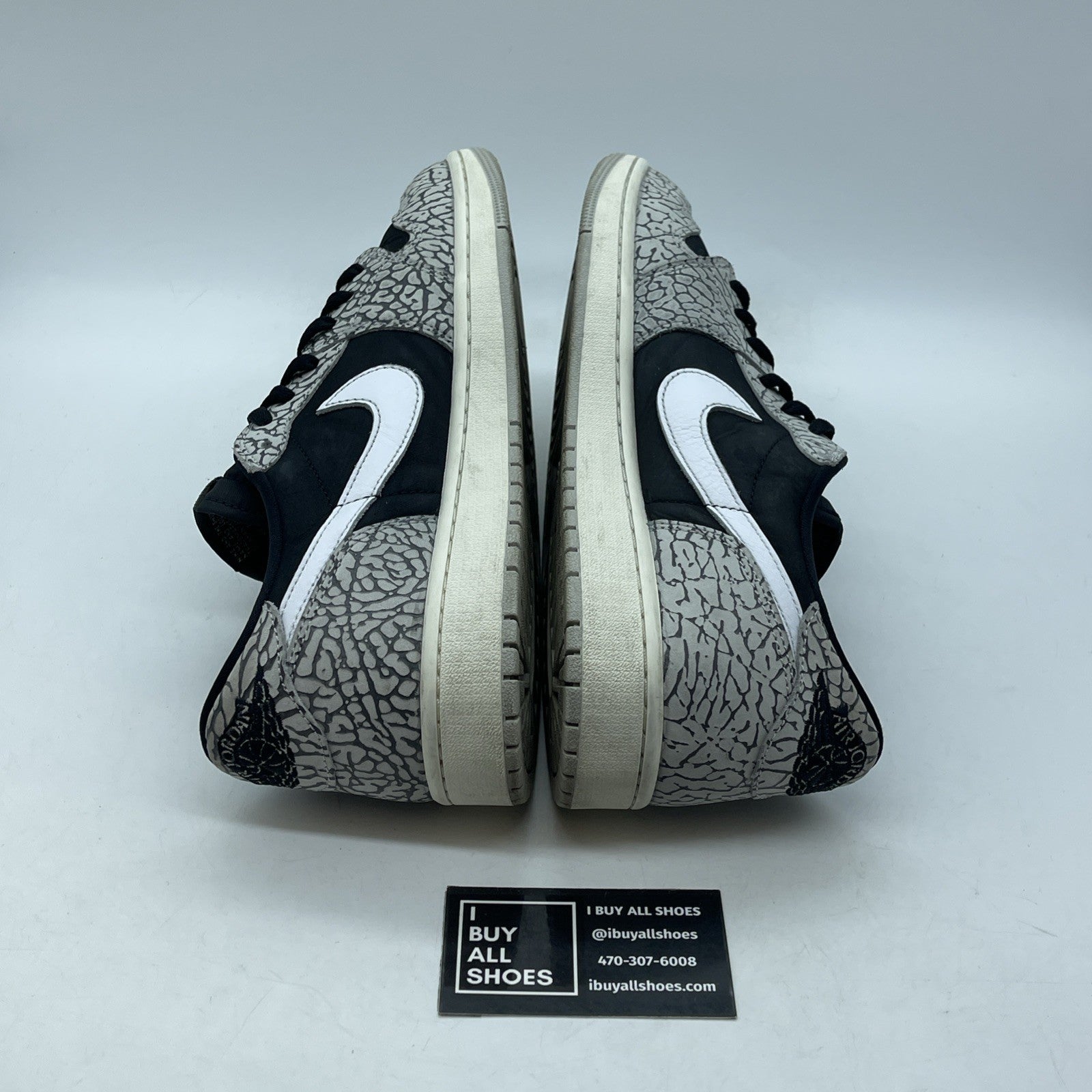 Size 12 - Air Jordan 1 Retro OG Low Black Cement Grey Suede Leather (CZ0790-001)