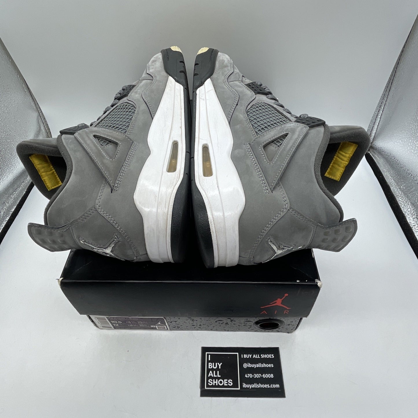 Size 10.5 - Air Jordan 4 Retro Low Cool Grey (308497-007)