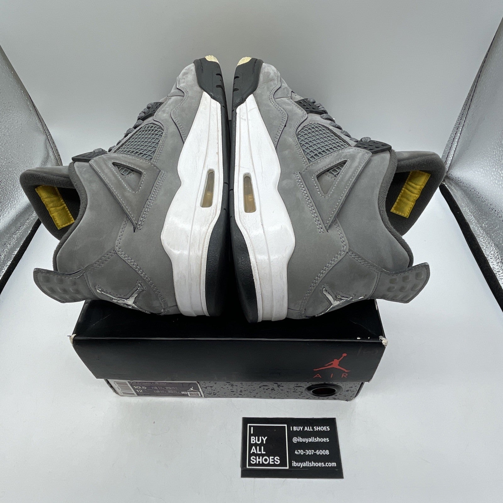 Size 10.5 - Air Jordan 4 Retro Low Cool Grey (308497-007)