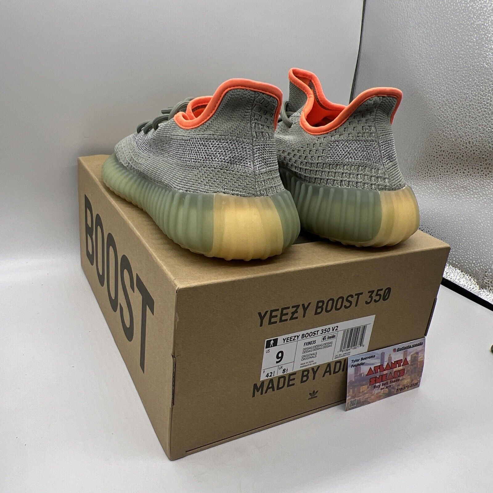 Size 9 - adidas Yeezy Boost 350 V2 Desert Sage Brand New Og All DS Sneakers