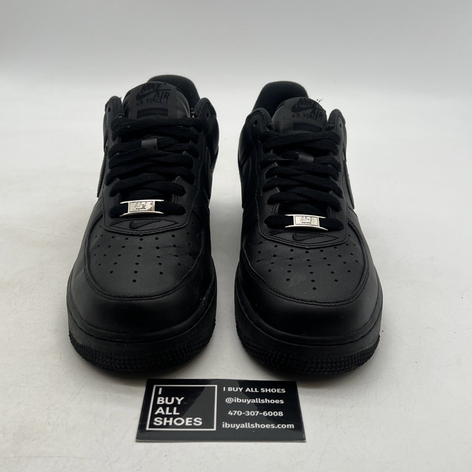 Size 9 - Nike Air Force 1 Low x Supreme Box Logo - Black (CU9225-001)