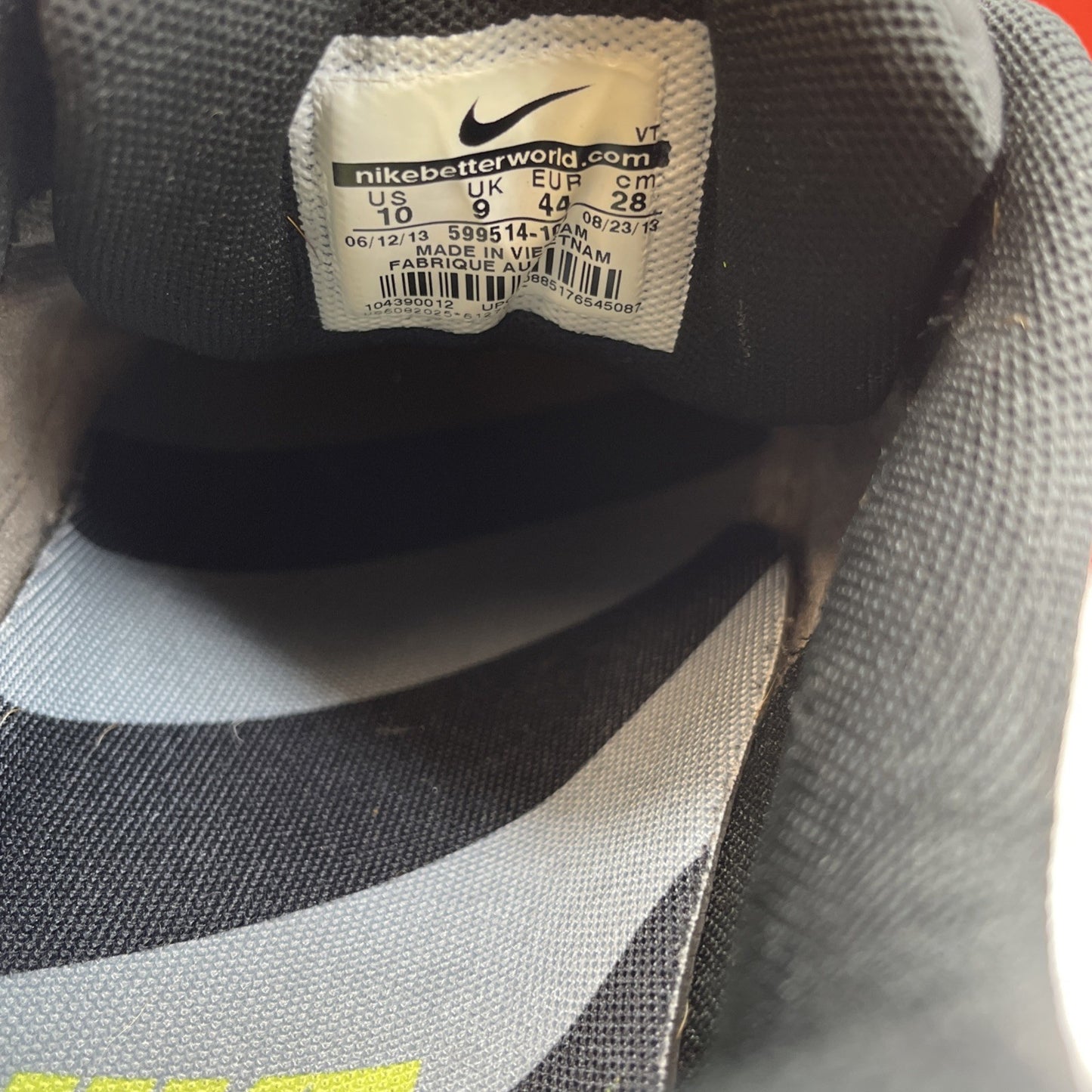 Size 10 - Nike Air Max 1 Night Run Black Grey Suede Leather (599514-100)