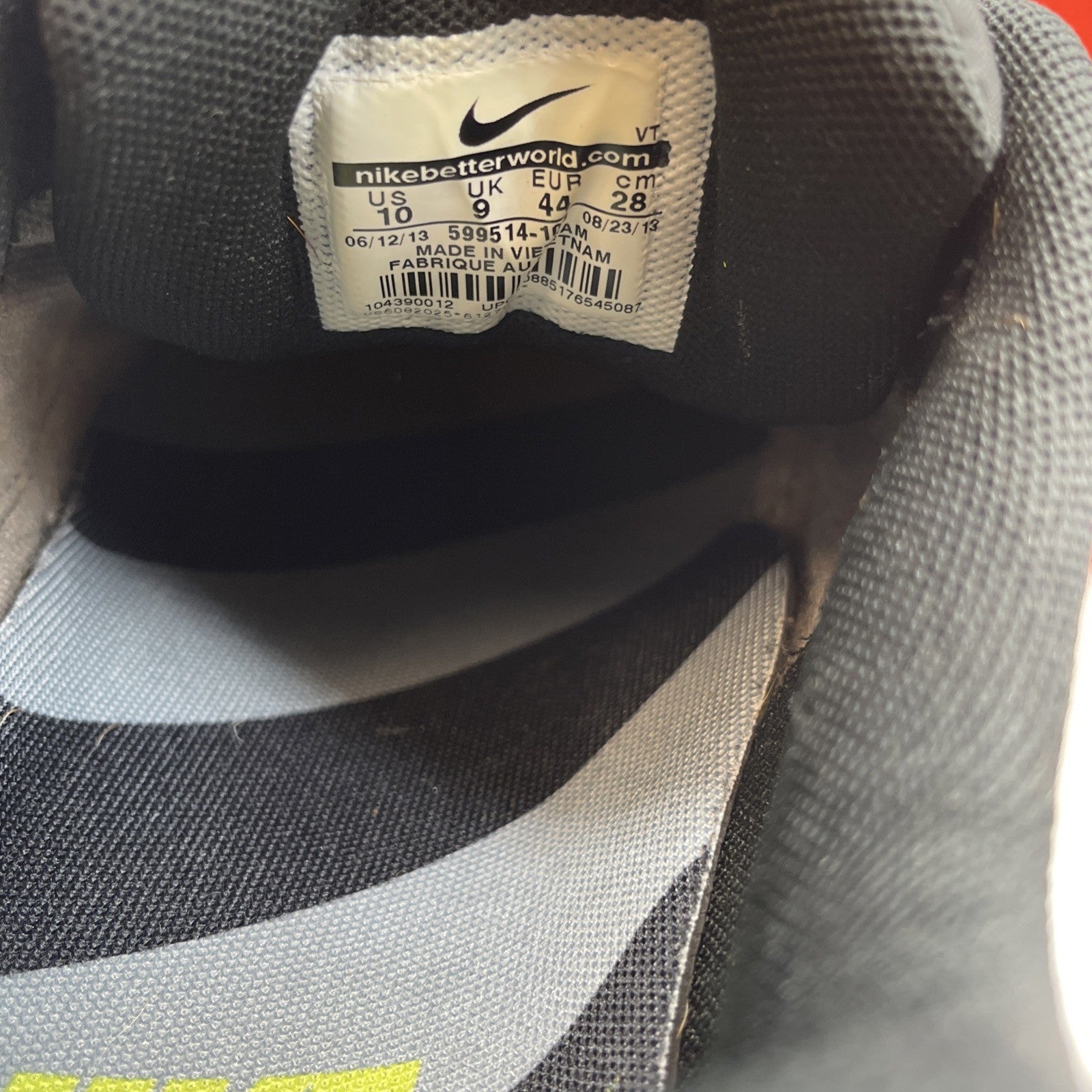 Size 10 - Nike Air Max 1 Night Run Black Grey Suede Leather (599514-100)