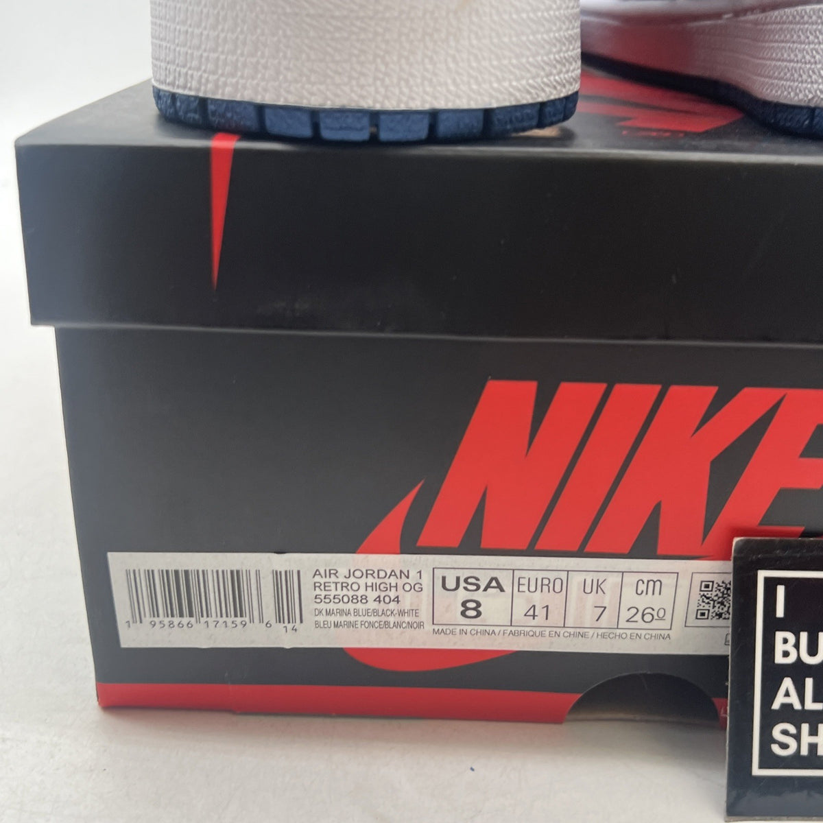Size 8 - Air Jordan 1 Retro OG High Dark Marina Blue (555088-404)
