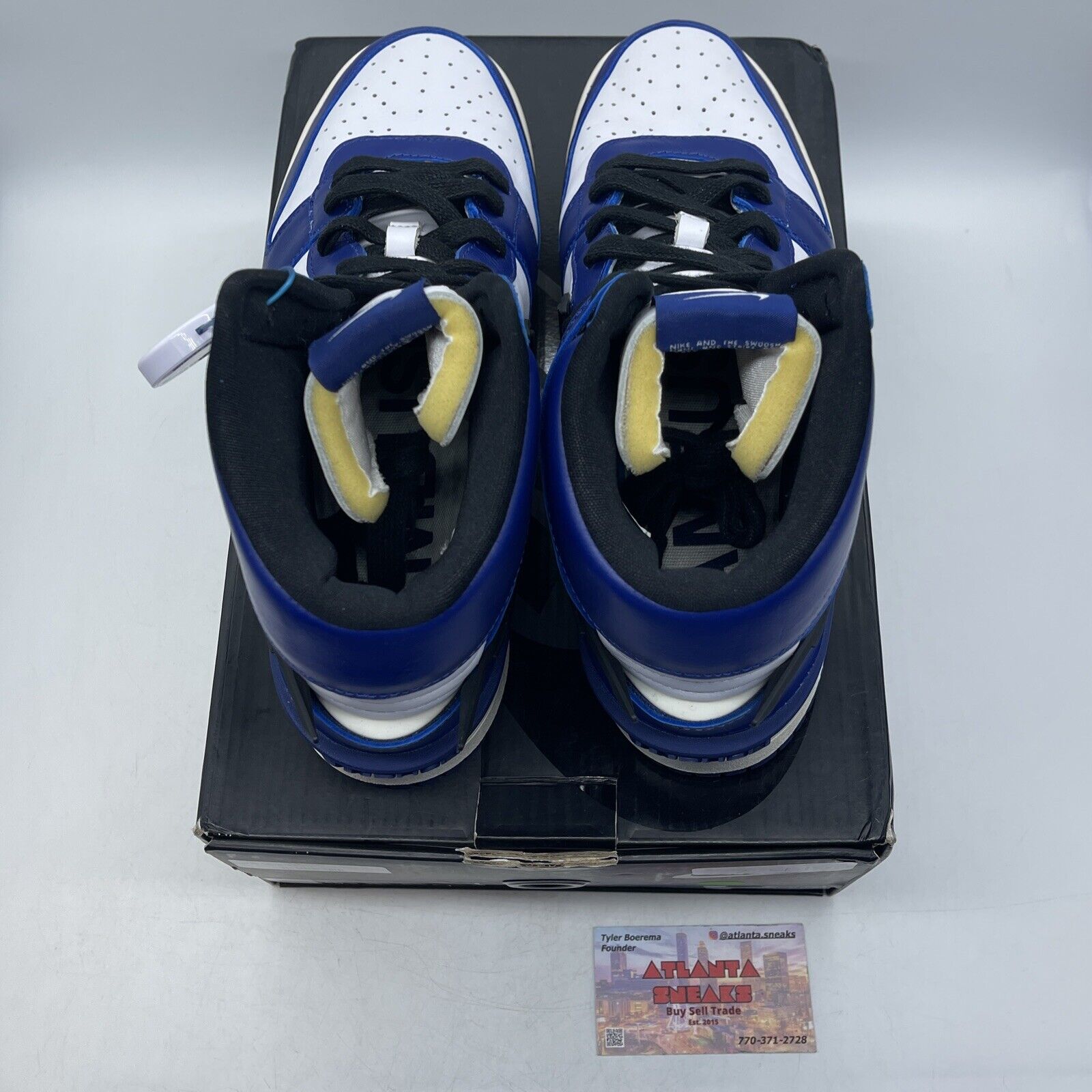 Size 11 - Nike AMBUSH x Dunk High Deep Royal White Black Blue (CU7544-400)