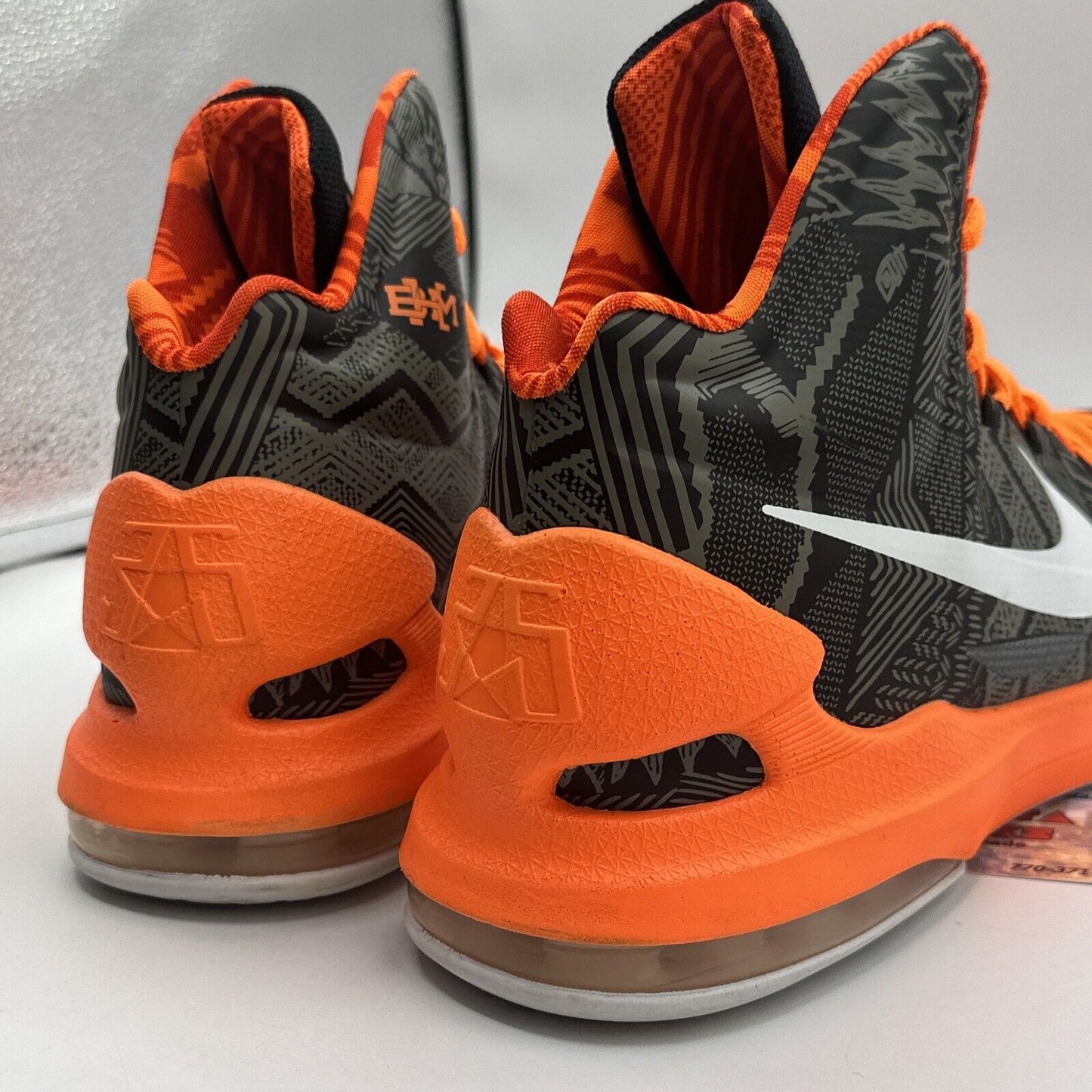 KD 5 Black History Month BHM Size 12 Rare OG Pair Very Rare Orange Brown White