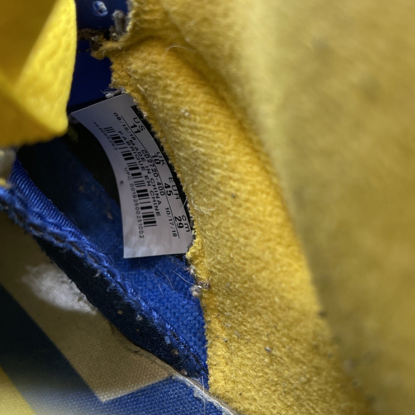 Size 11 - Air Jordan 5 Retro Laney Blue Black Yellow Suede (CD2720-400)