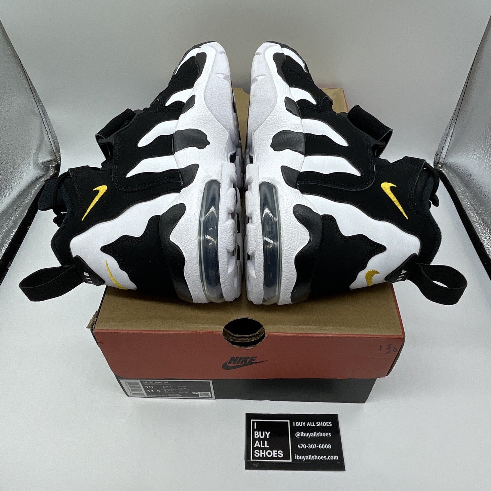 Size 10 -  Air Dt Max ‘96 Black White 2024 Yellow Suede Leather (HM8249-001)