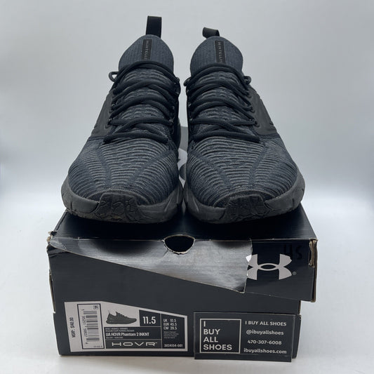 Size 11.5 - Under Armour HOVR Phantom 2 IntelliKnit Black Suede (3024154-001)