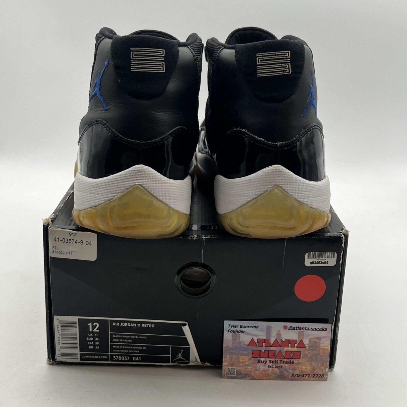 Size 12 - Air Jordan 11 Retro 2009 Space Jam (378037-041)