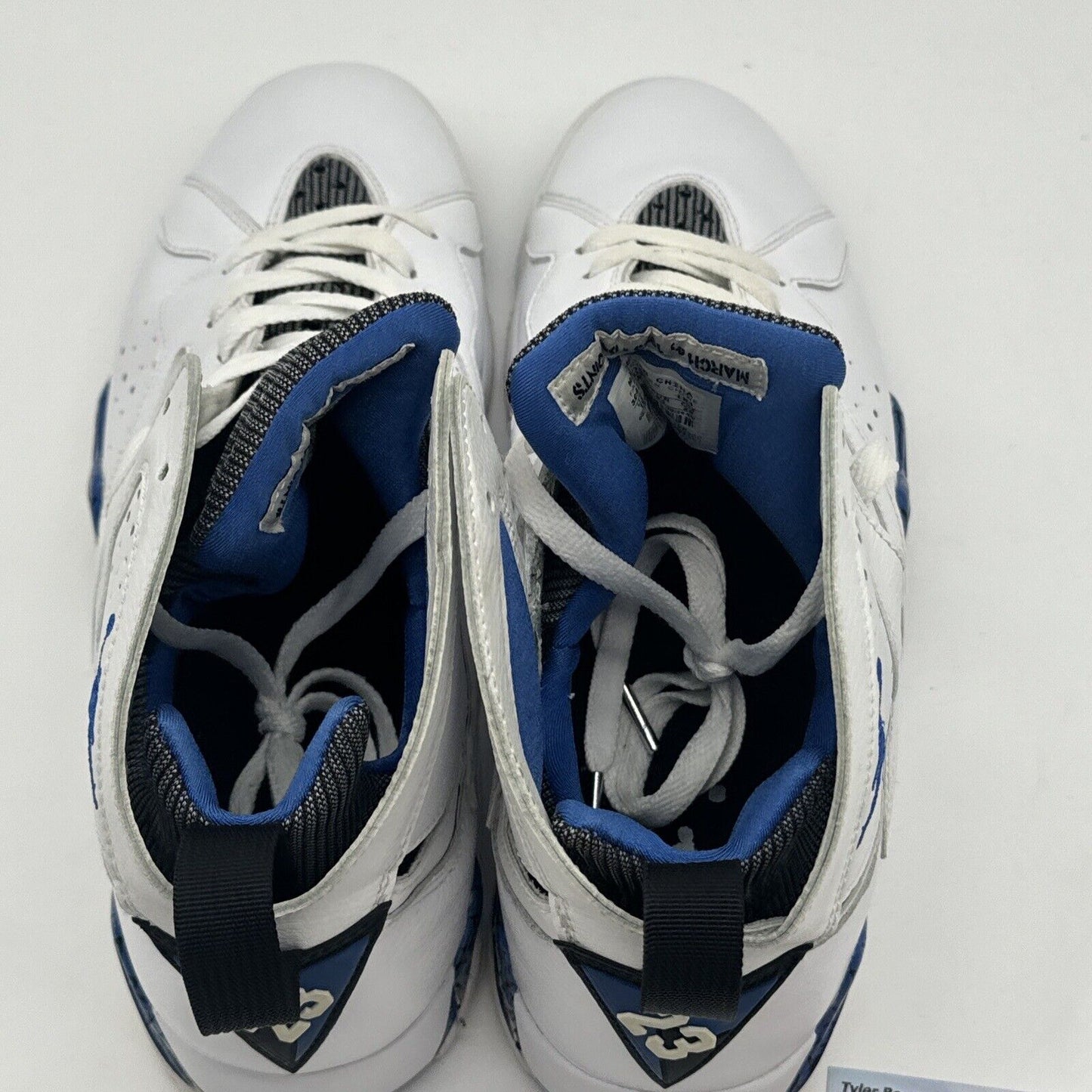 Size 10 - Jordan 7 Retro Orlando 2009 White Blue Rare Leather OG Tumbled Premium