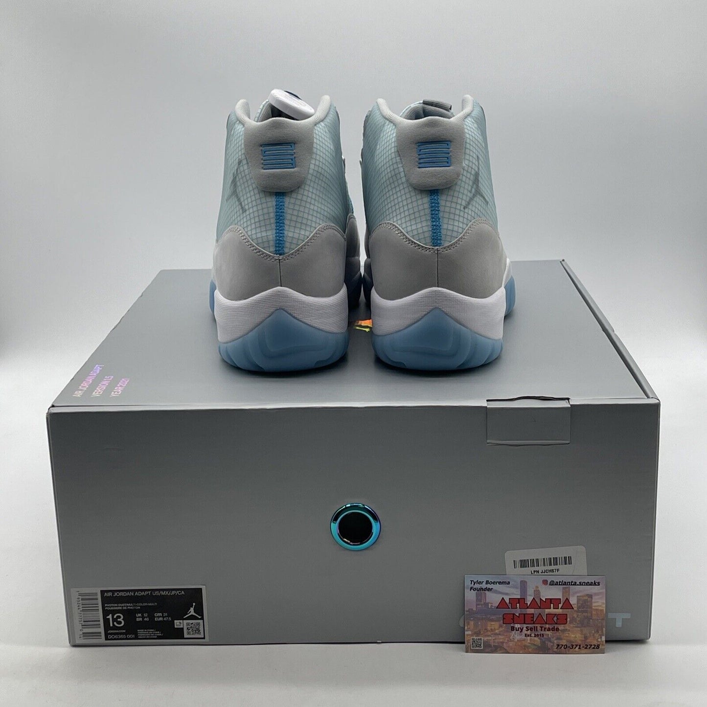 Size 13 - Air Jordan 11 Adapt Legend Blue Grey White Suede Leather (DO6365-001)