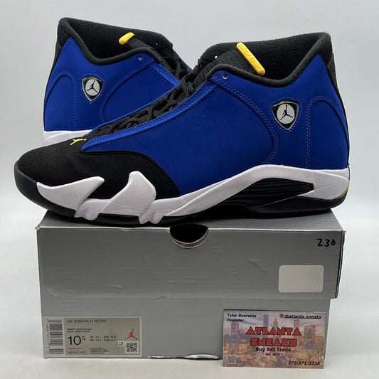 Size 10.5 - Air Jordan 14 Retro Laney White Black Yellow (487471-407)