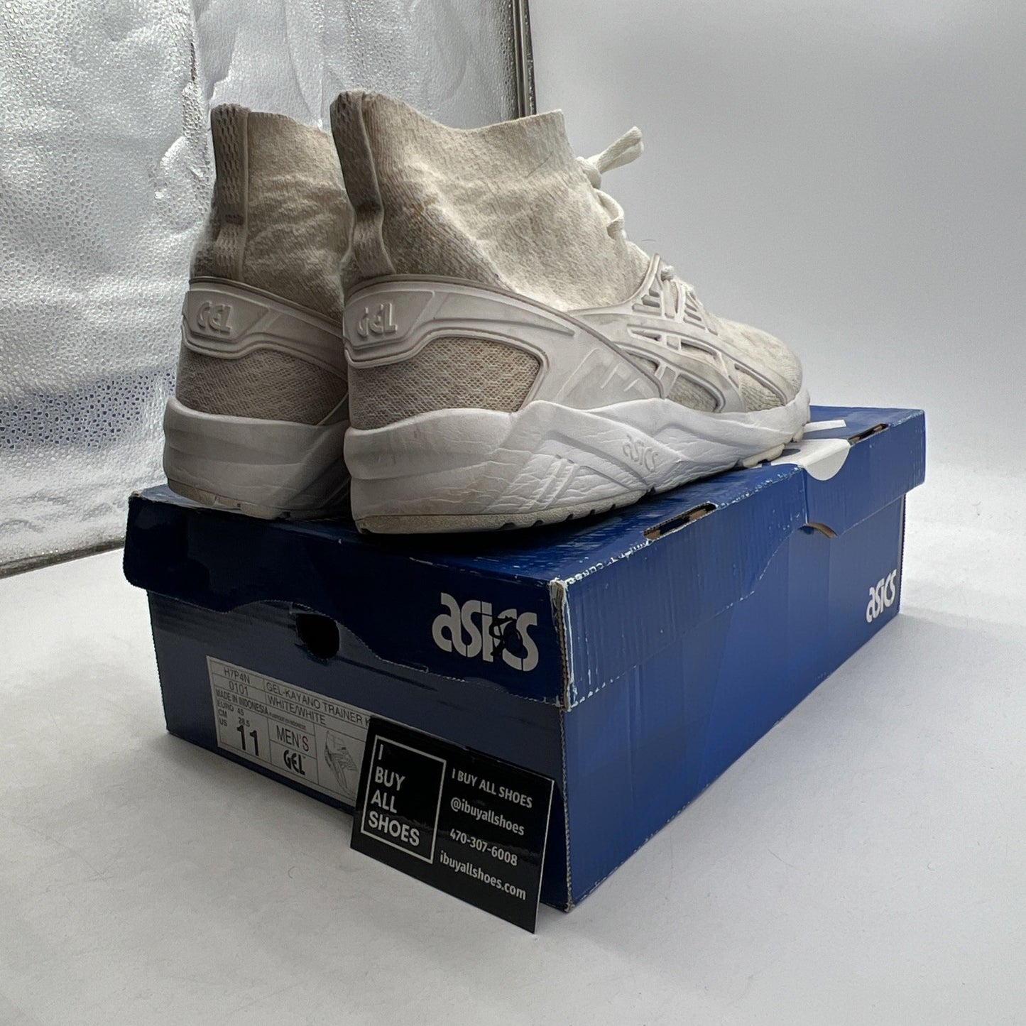 Size 11 - Asics Gel Kayano Trainer Knit MT White (H7P4N-0101)