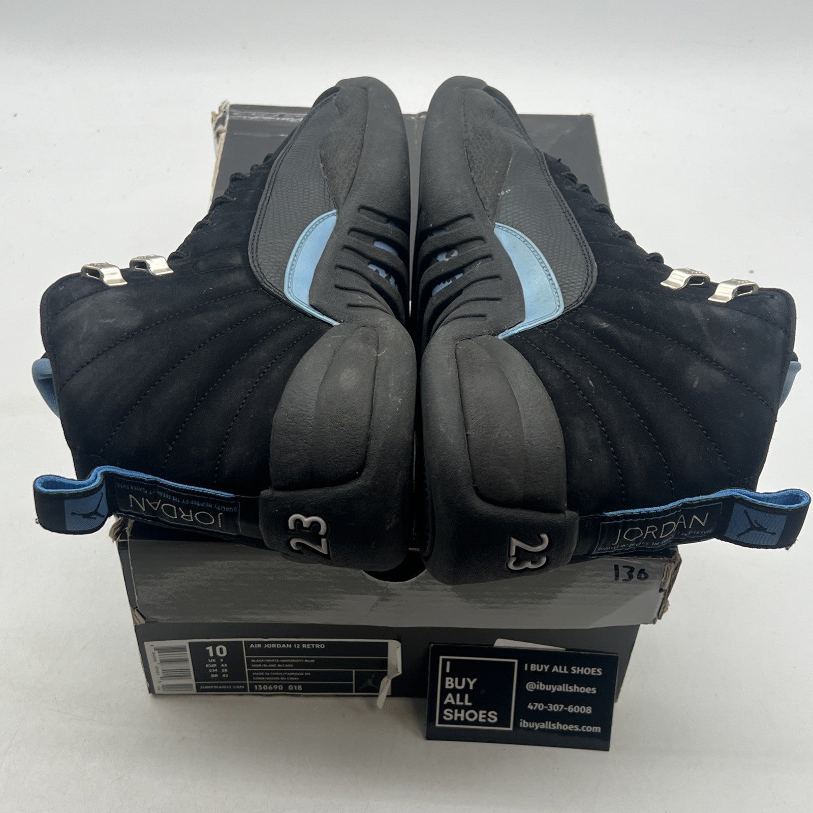 Size 10 - Air Jordan 12 Retro 2009 Nubuck (130690-018)