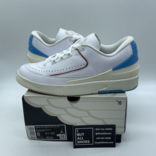 Size 8W - Air Jordan 2 Retro Low NC to Chi White Blue Leather (DX4401-164)