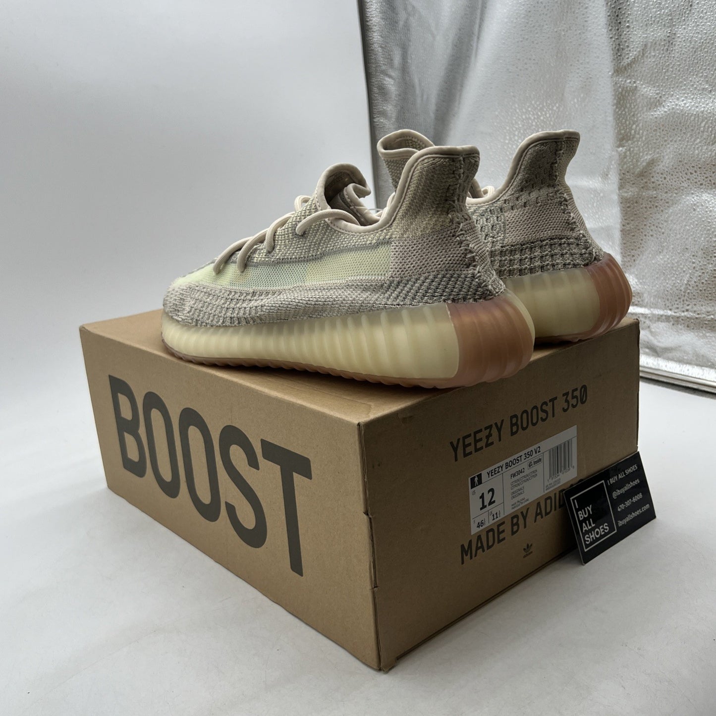 Size 12 - Yeezy Boost 350 V2 Citrin Non-Reflective (FW3042)