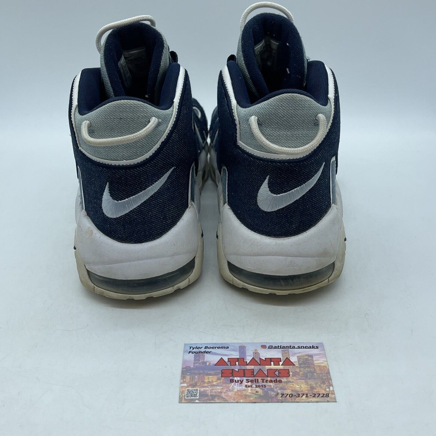Size 11.5 - Nike Air More Uptempo 96 Denim Blue White Suede (CJ6125-100)