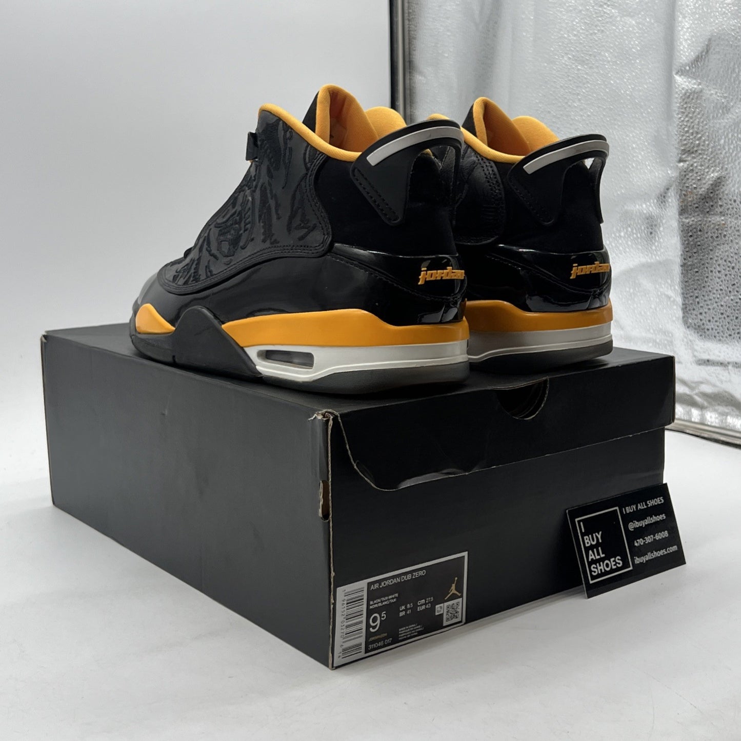 Size 9.5 - Jordan Dub Zero Black Taxi (311046-017)