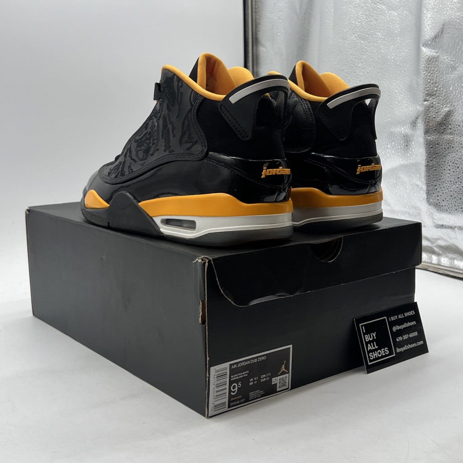 Size 9.5 - Jordan Dub Zero Black Taxi (311046-017)