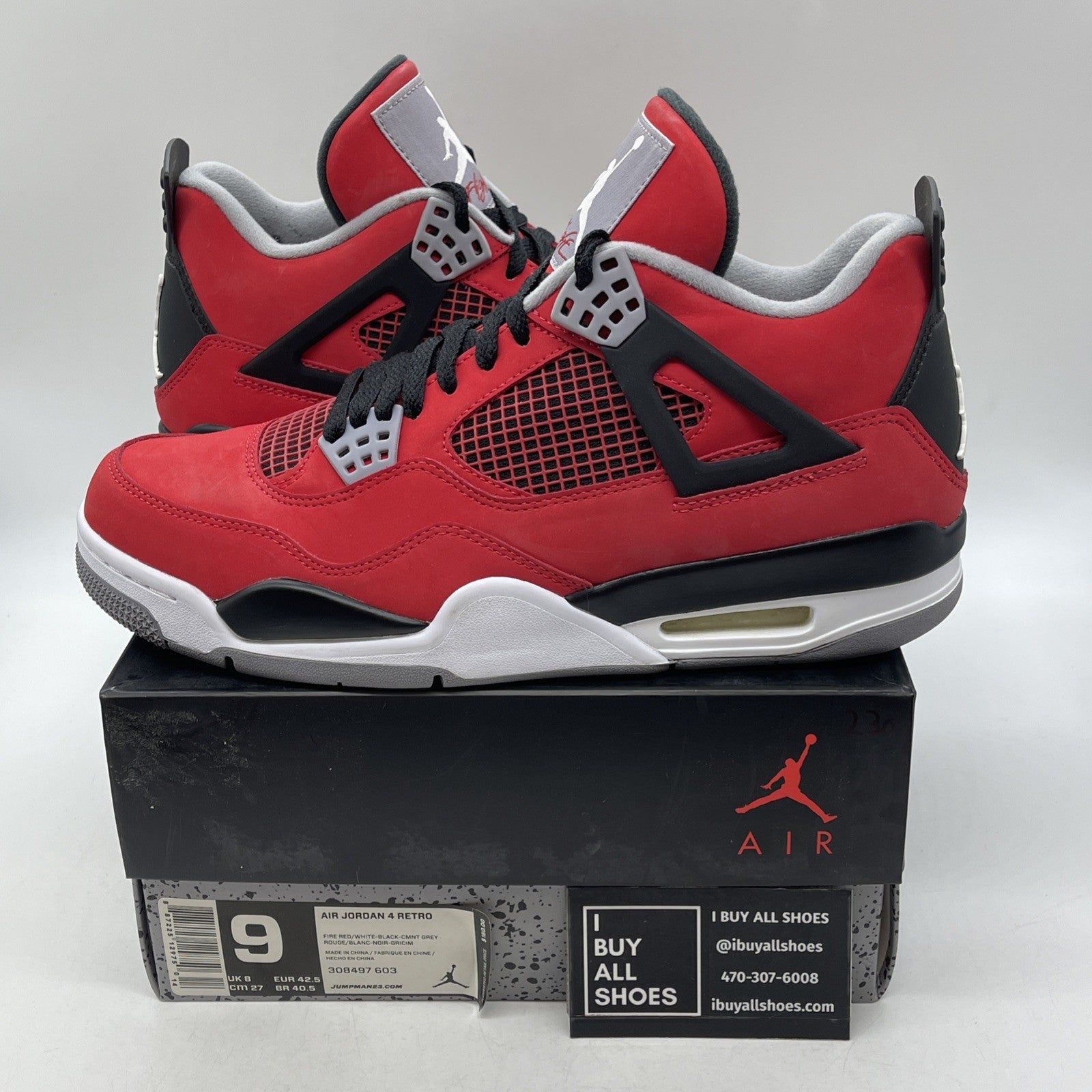 Size 9 - Air Jordan 4 Retro Toro Bravo 2013 (308497-603)