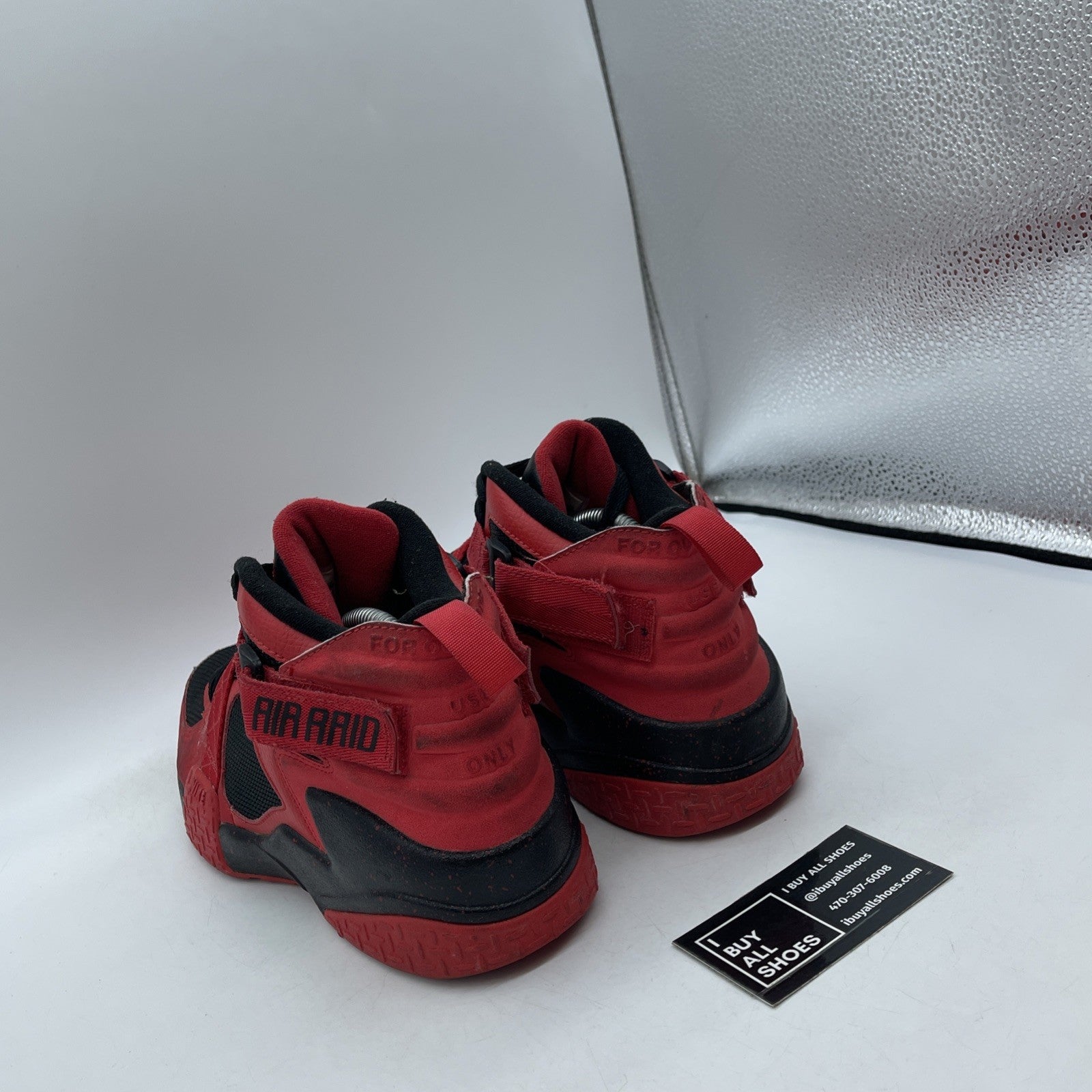 Size 9.5 - Nike Air Raid University Red Black Suede (642330-600)